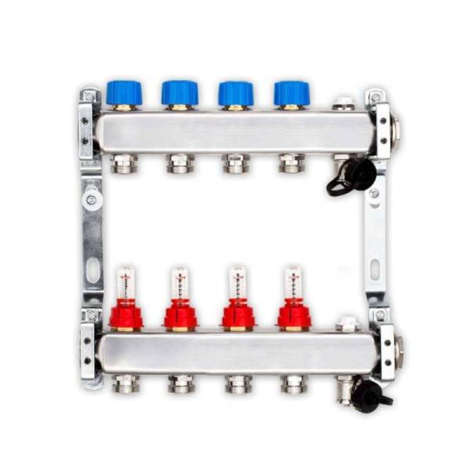 50 m² Set Trockenestrichsystem 25 mm WLG 035 Alu-Verbundrohr Raster 12,5 cm 4 Heizkreise LCD Regler 230 V + Zubehör – Bild 7 von 14