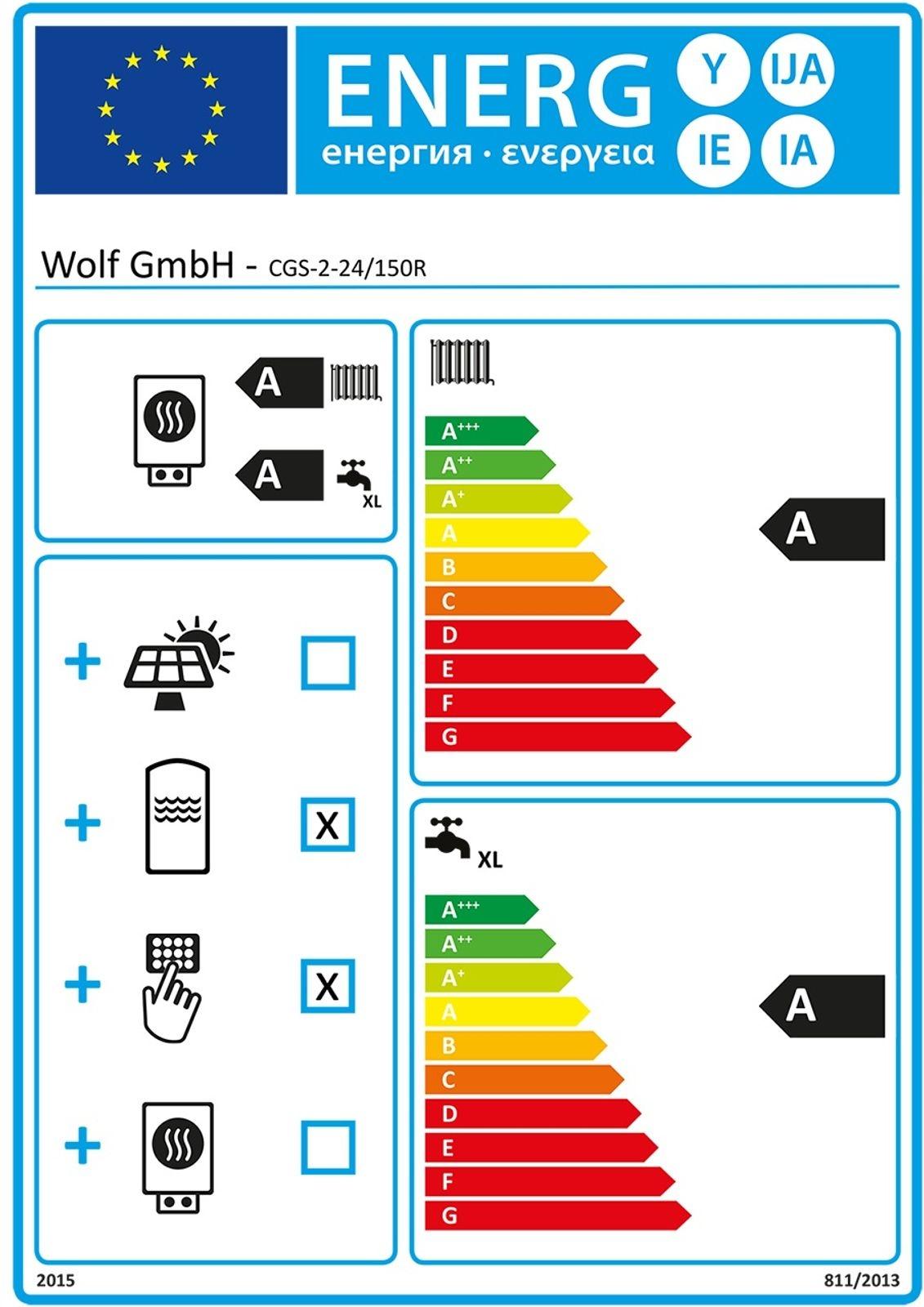 Wolf Gas-Brennwert 24 kW Kompaktheizzentrale CGS-2R-24