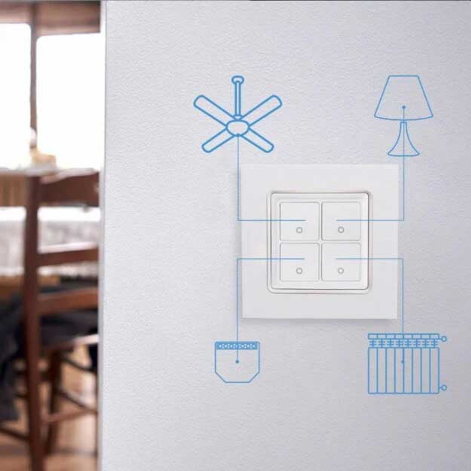 Shelly i4 Gen3 Unterputz Szenenaktivierer + Shelly Wall Switch 4 / Wandtaster 4-fach – Bild 8 von 9
