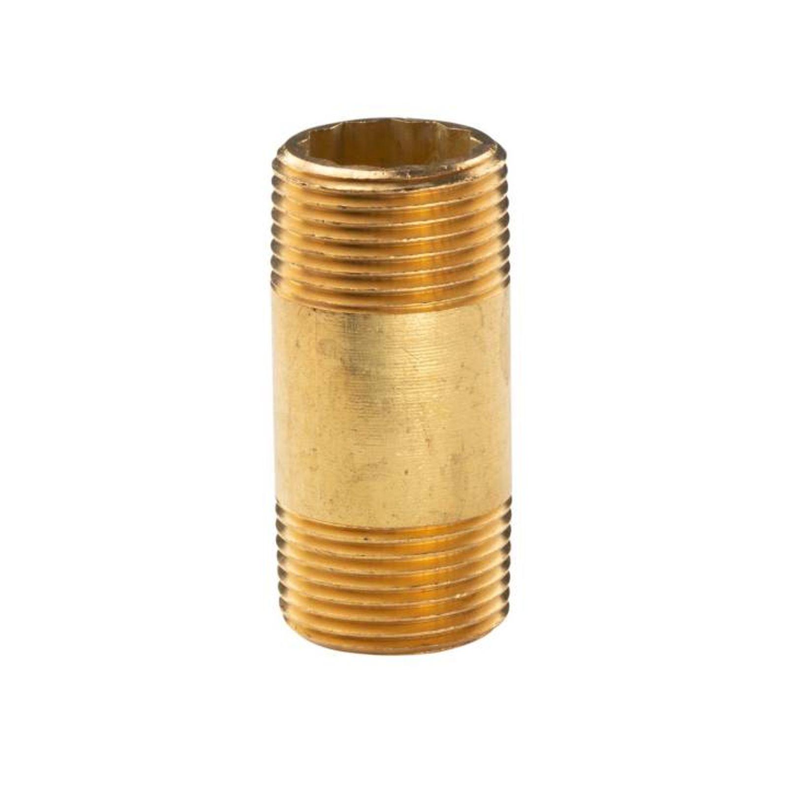 Messing Gewinde-Fitting Distanz Doppelnippel 1"-1" L= 70 mm, schwere Ausführung