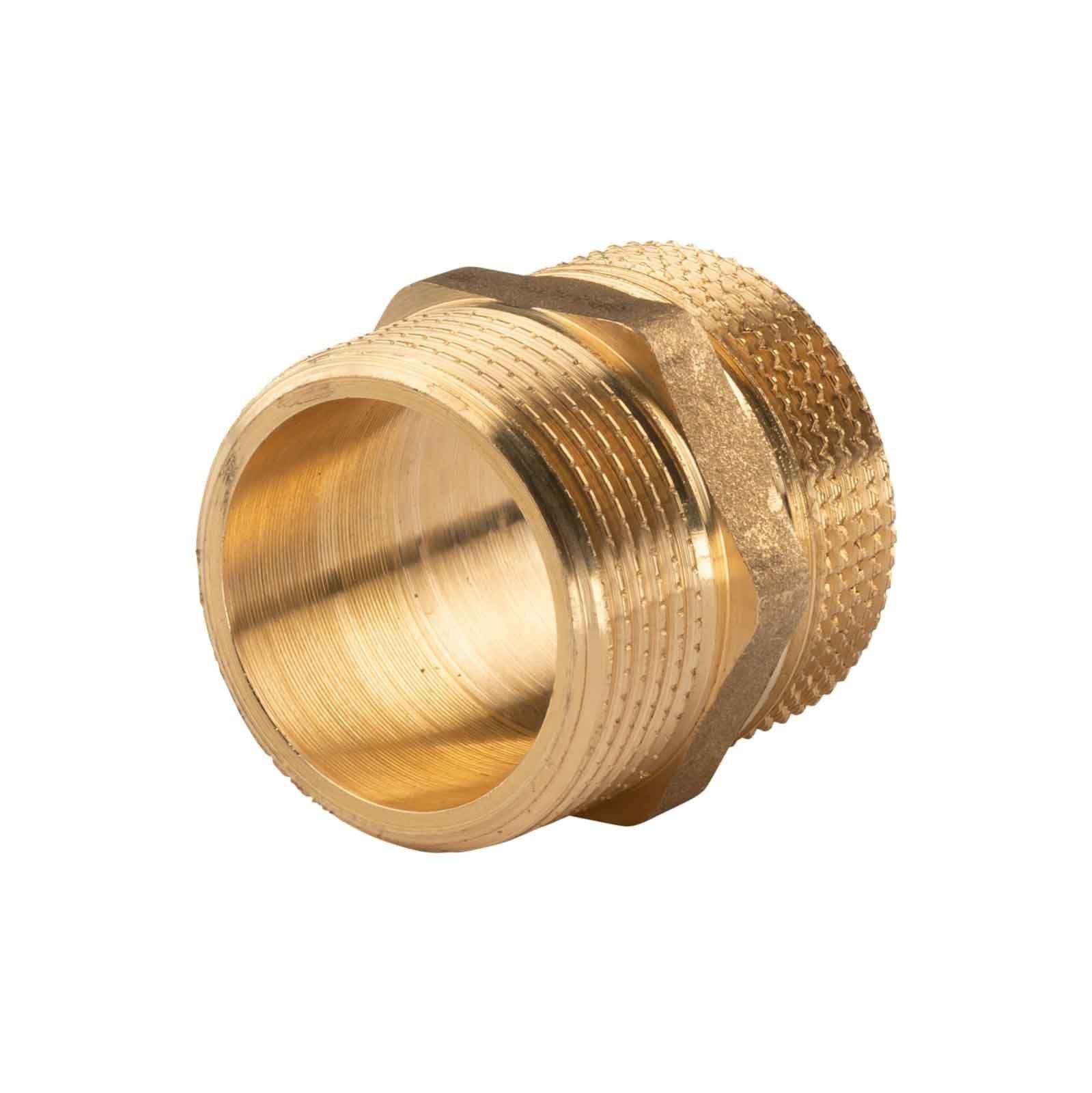 Messing Gewinde-Fitting Doppelnippel 1 1/4"AG - 1 1/4''AG (DN 32) - schwere Ausführung – Bild 2 von 2