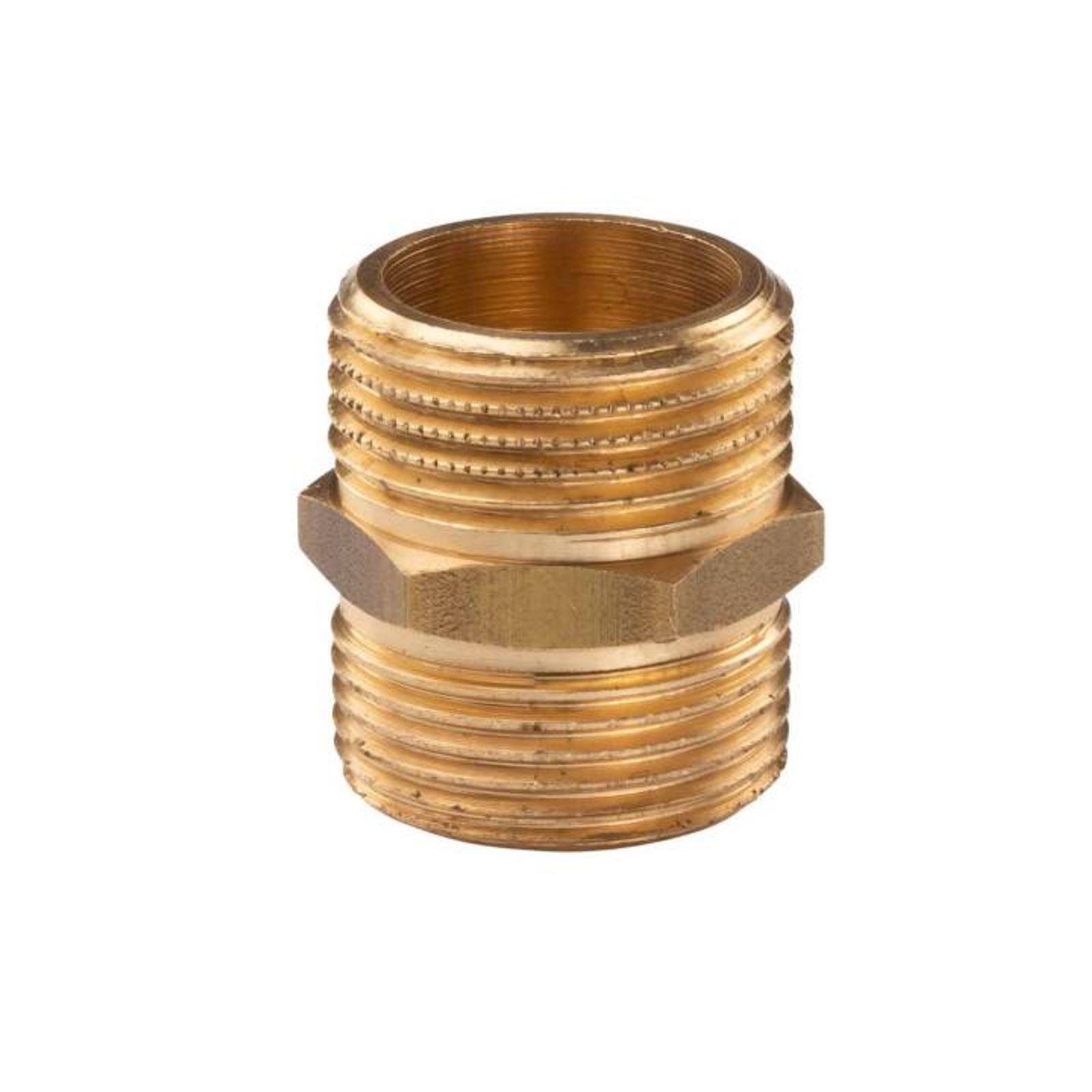 Messing Gewinde-Fitting Doppelnippel 3/4"AG - 3/4"AG (DN 20) - schwere Ausführung – Bild 2 von 2