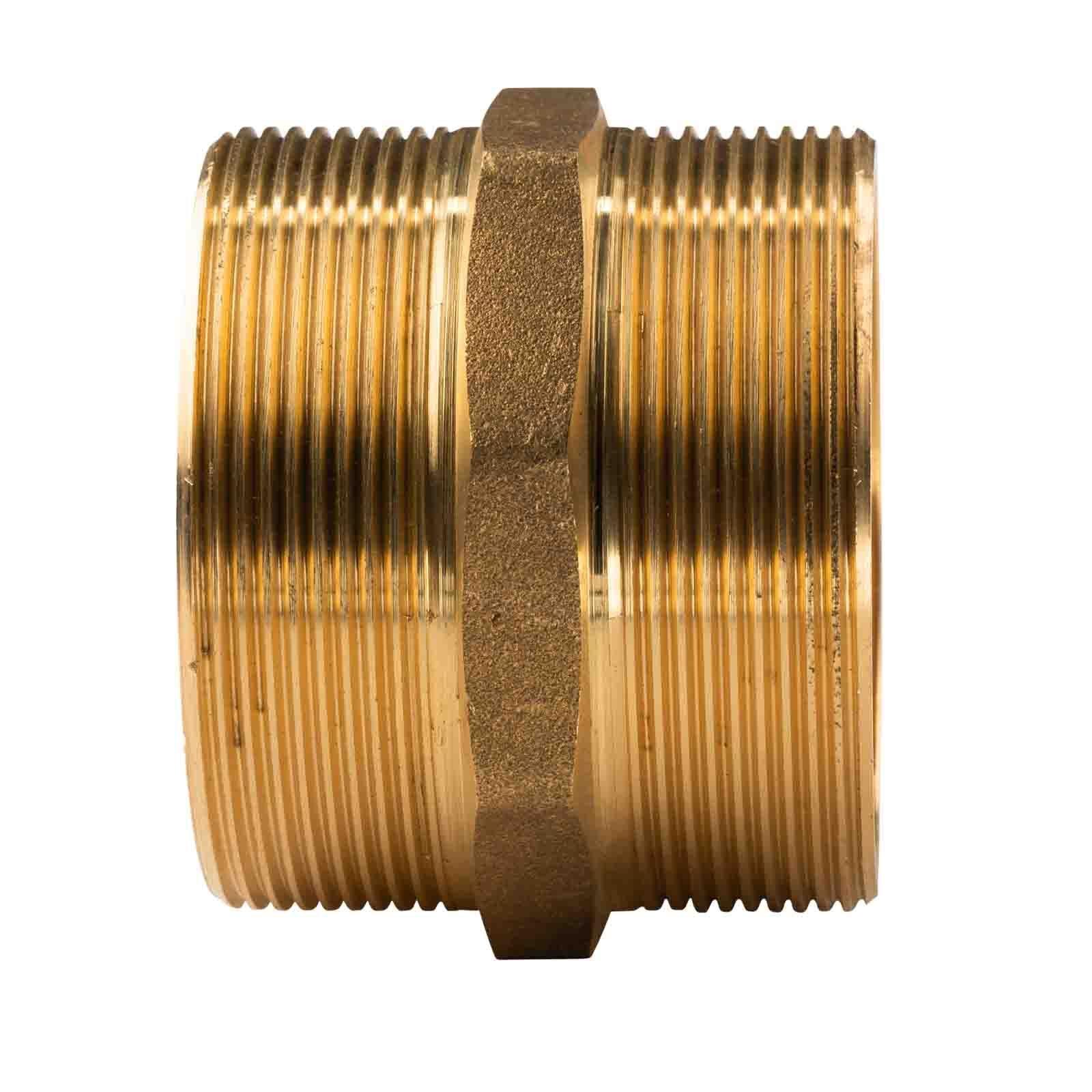 Messing Gewinde-Fitting Doppelnippel 2 1/2" AG-2 1/2" AG (DN65)-schwere Ausführung – Bild 2 von 2