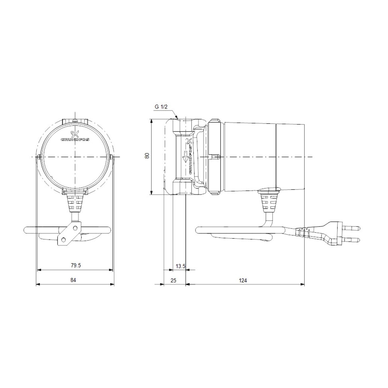 Grundfos Comfort Zirkulationspumpe 15-14 B TU PM 80 mm – Bild 4 von 4