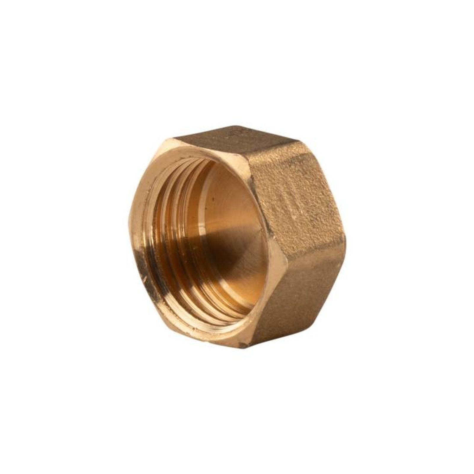 Messing Gewinde-Fitting Kappe 1/2"IG (DN 15) - schwere Ausführung – Bild 2 von 2