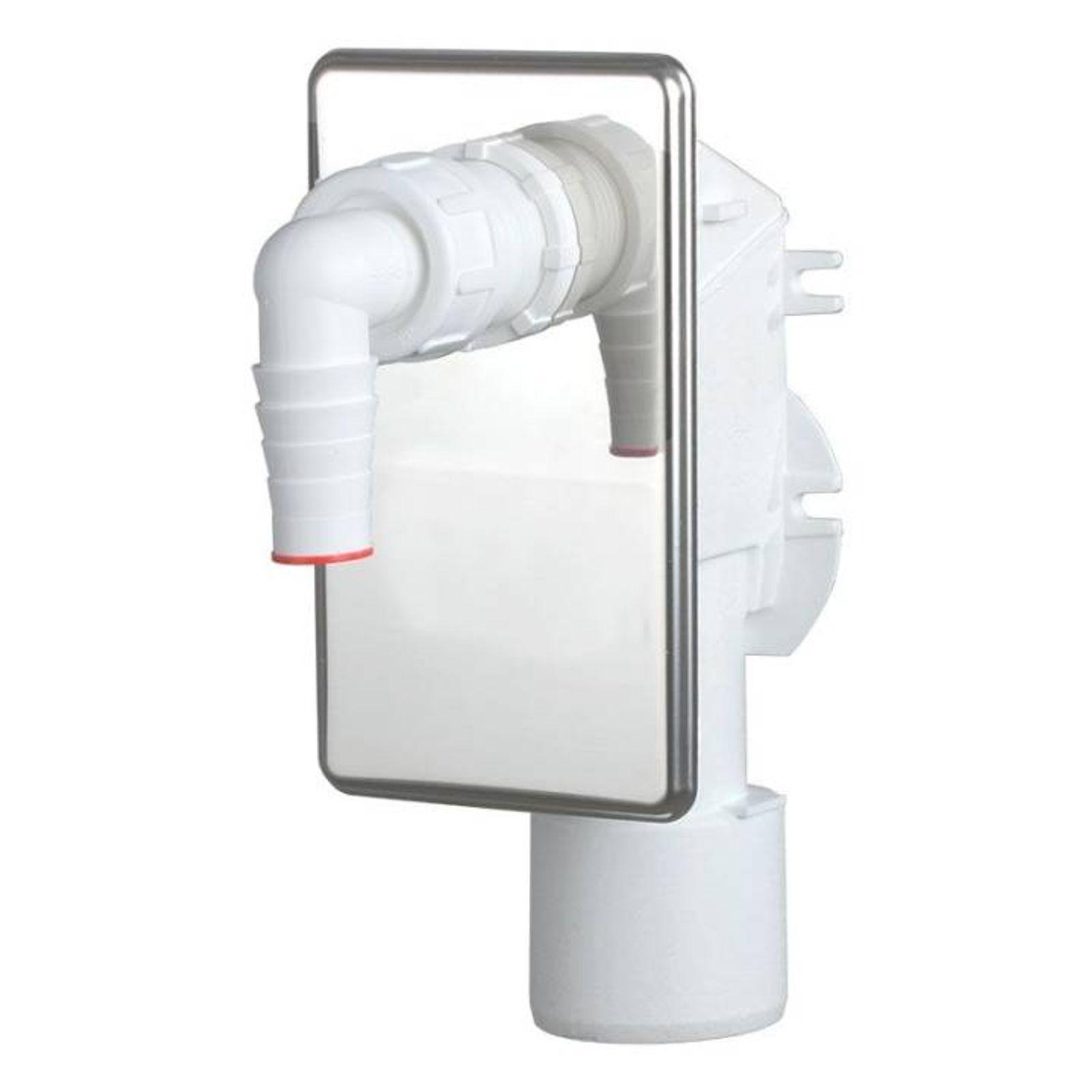 Airfit Unterputz-Gerätesiphon mit verchromter Wandplatte – Bild 2 von 4