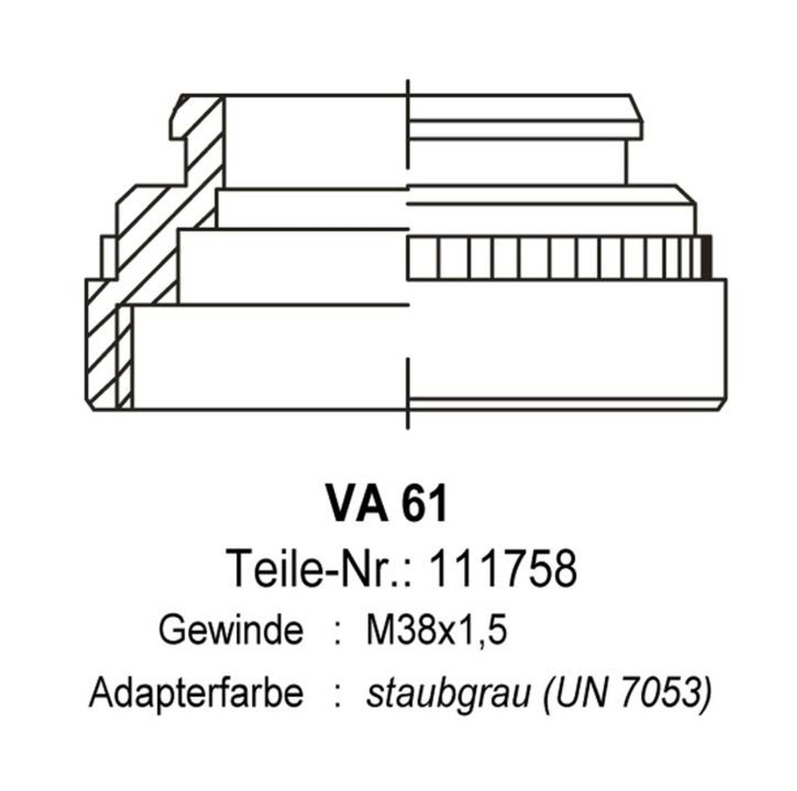 Ventilanpassung VA 61 für Stellantrieb Fußbodenheizung – Bild 2 von 2