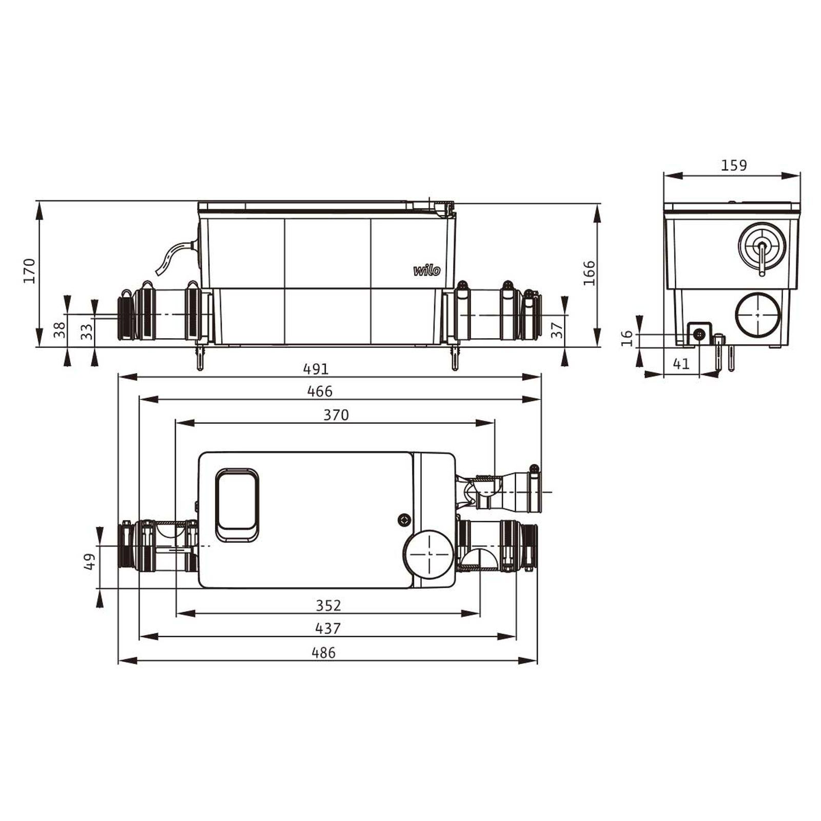 Wilo Abwasser-Kleinhebeanlage DrainLift MINI3-XXS-EF – Bild 2 von 2