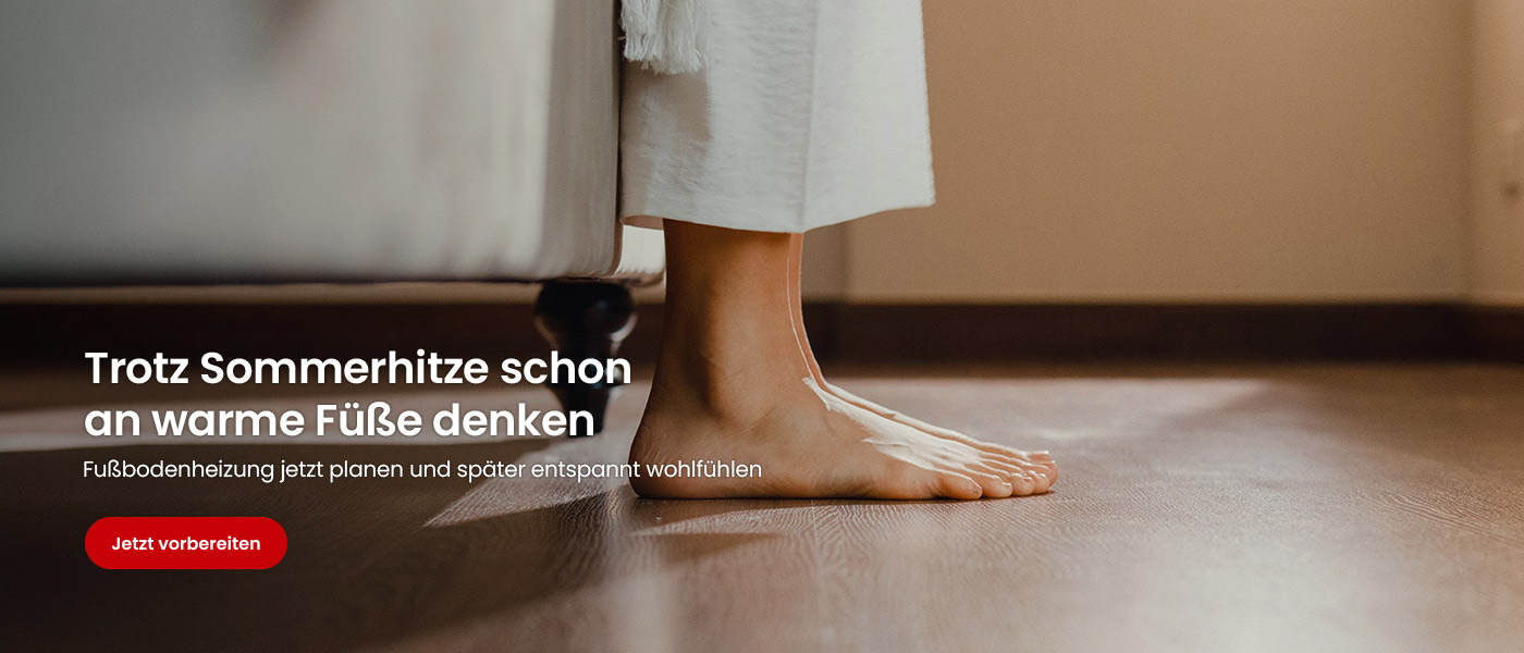 Barfuß auf Fußbodenheizung