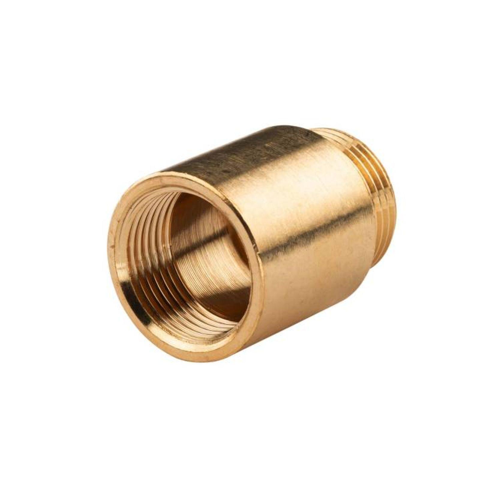 Messing Gewinde-Fitting Hahnverlängerung IG/AG 1" (DN 25) Länge 40 mm - schwere Ausführung