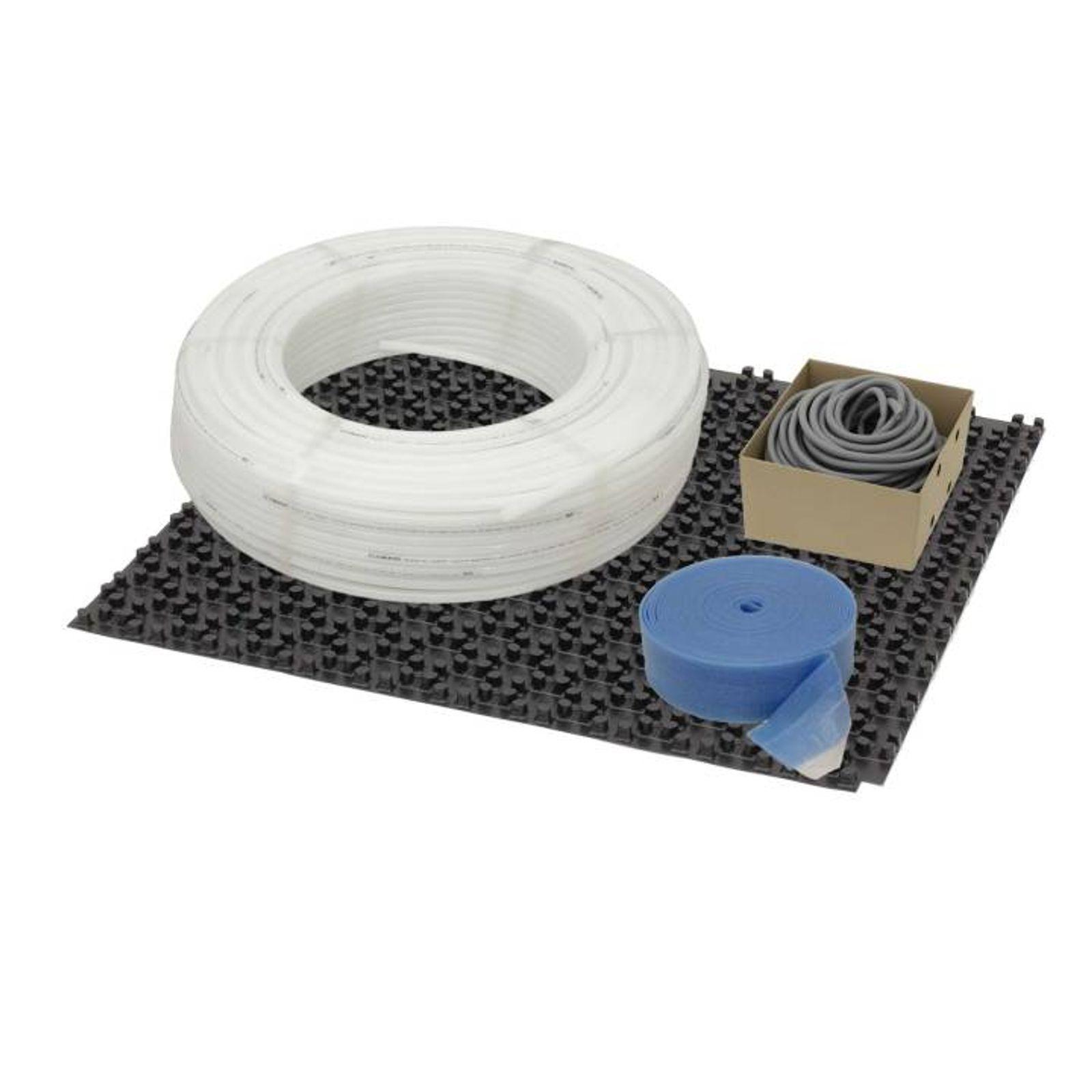 80 m² Set Noppensystem 11 mm WLG 035 16x2 PE-RT Rohr Raster 15 cm + Zubehör