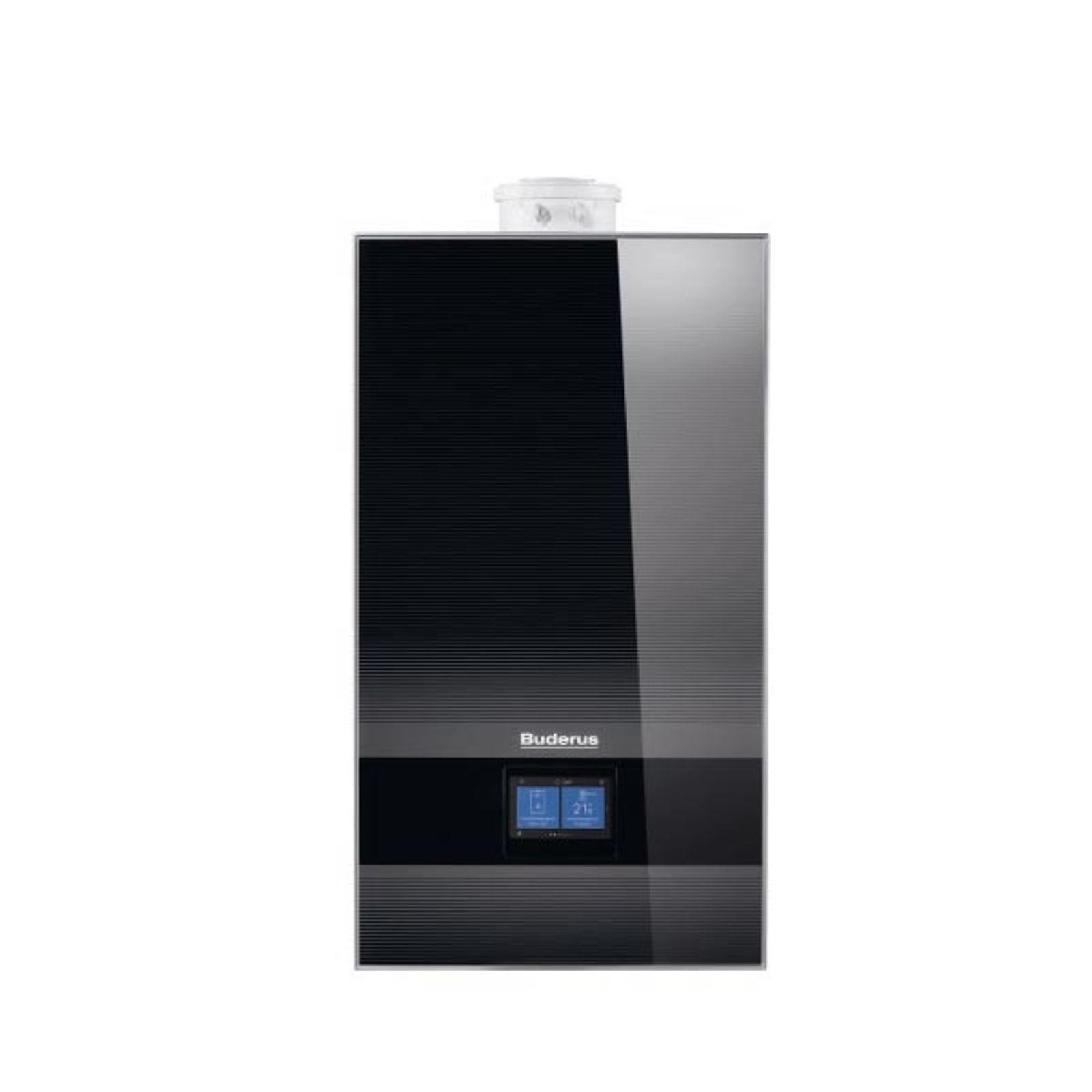 Buderus Gas-Brennwert Paket Kombigerät Logamax plus GB182i.2-20 H 20 kW in schwarz inkl. 200 l Speicher EBS-PU200 – Bild 2 von 6