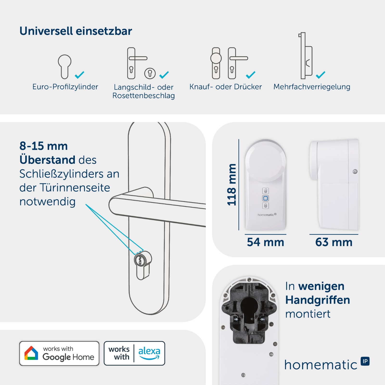 Homematic IP Smart Home Türschlossantrieb HmIP-DLD weiß – Bild 10 von 11