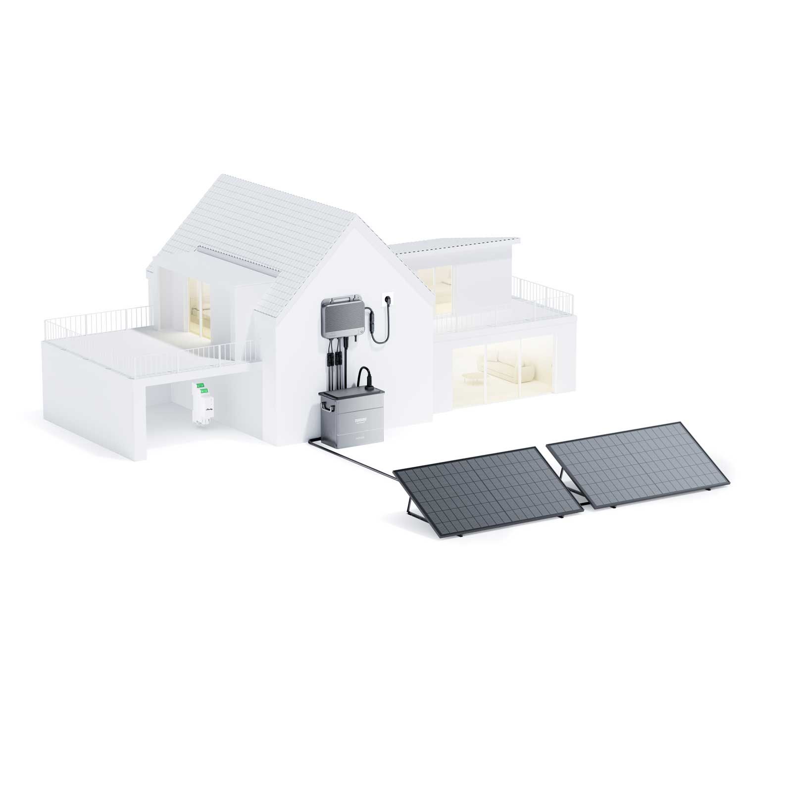 Zendure SolarFlow 800 Hybrid-Mikrowechselrichter 800 W + Zendure AB2000X Batterie 1,92 kWh