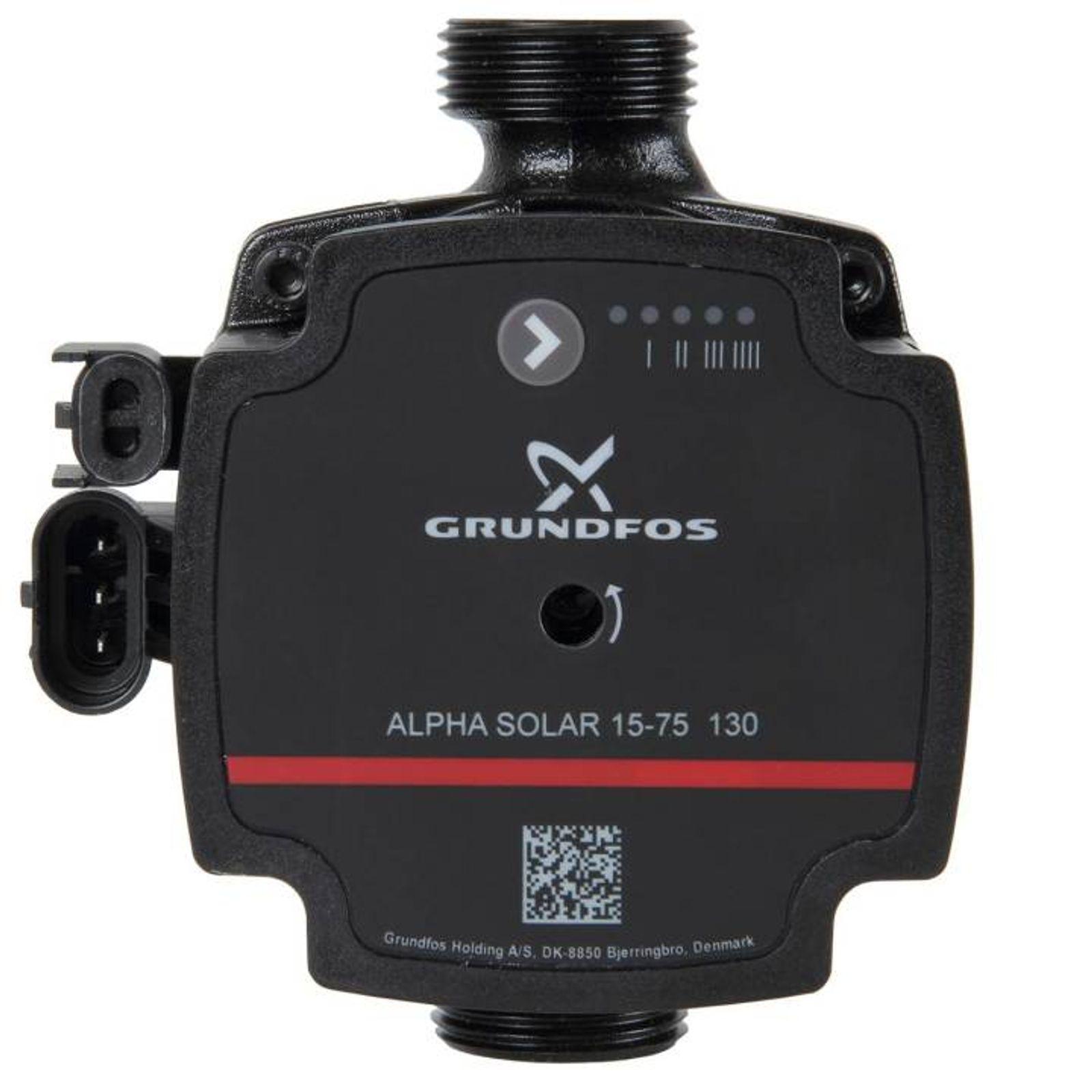 Grundfos Hocheffizienz-Umwälzpumpe ALPHA SOLAR 15-75 130 mm
