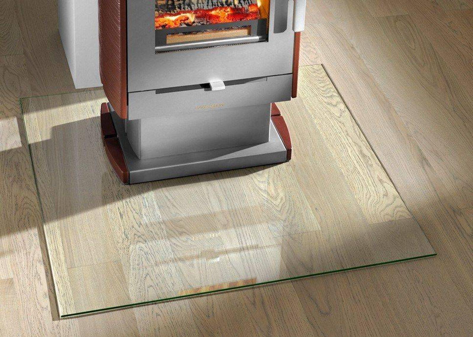 Haas+Sohn Bodenplatte Glas für Kaminofen A1 Rechteck Glas