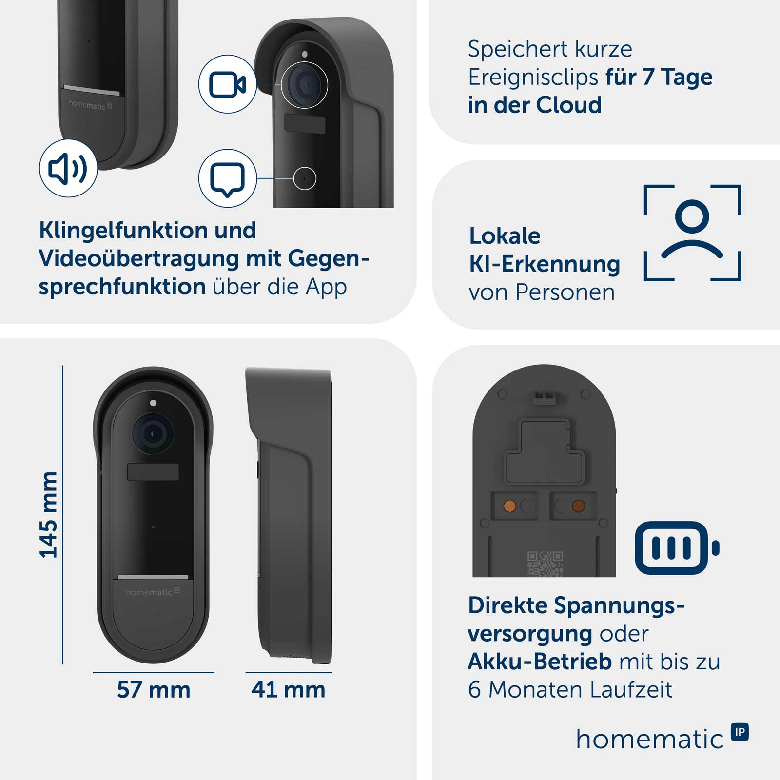 Homematic IP Video-Türklingel HmIP-CODB-A anthrazit – Bild 12 von 13