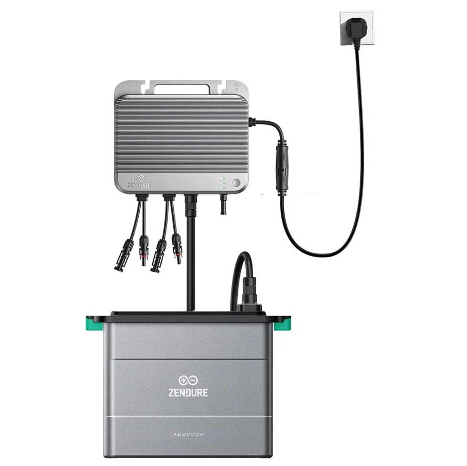 Zendure + Jolywood Balkonkraftwerk Paket inkl. 2x Jolywood Niwa 450 Wp Glas-Glas Solarmodul + Zendure SolarFlow 800 Bundle