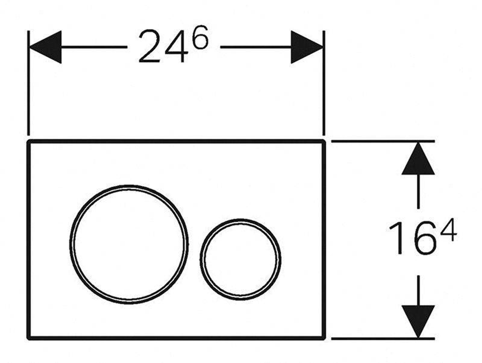 GEBERIT Betätigungsplatte SIGMA20 für 2-Mengen-Spülung, weiss / glanzchrom – Bild 3 von 4