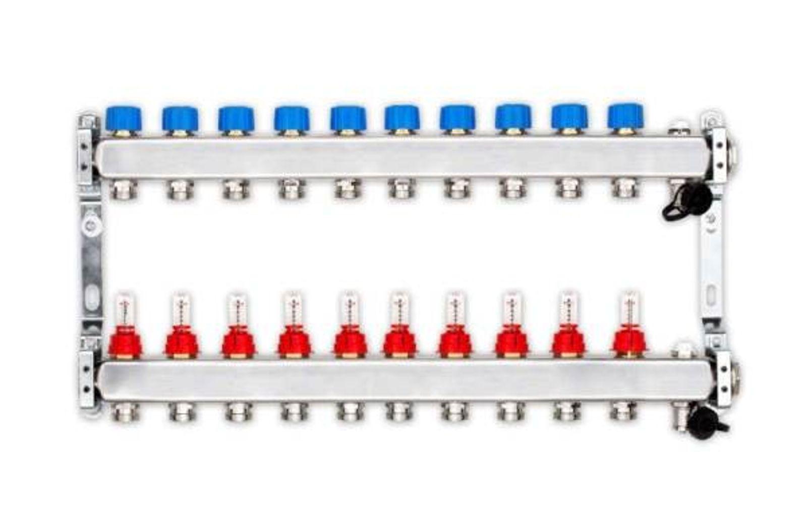 100 m² Set Noppensystem 30 mm WLG 040 16x2 Alu-Verbundrohr Raster 10 cm 10 Heizkreise Regler 230 V + Zubehör – Bild 5 von 14