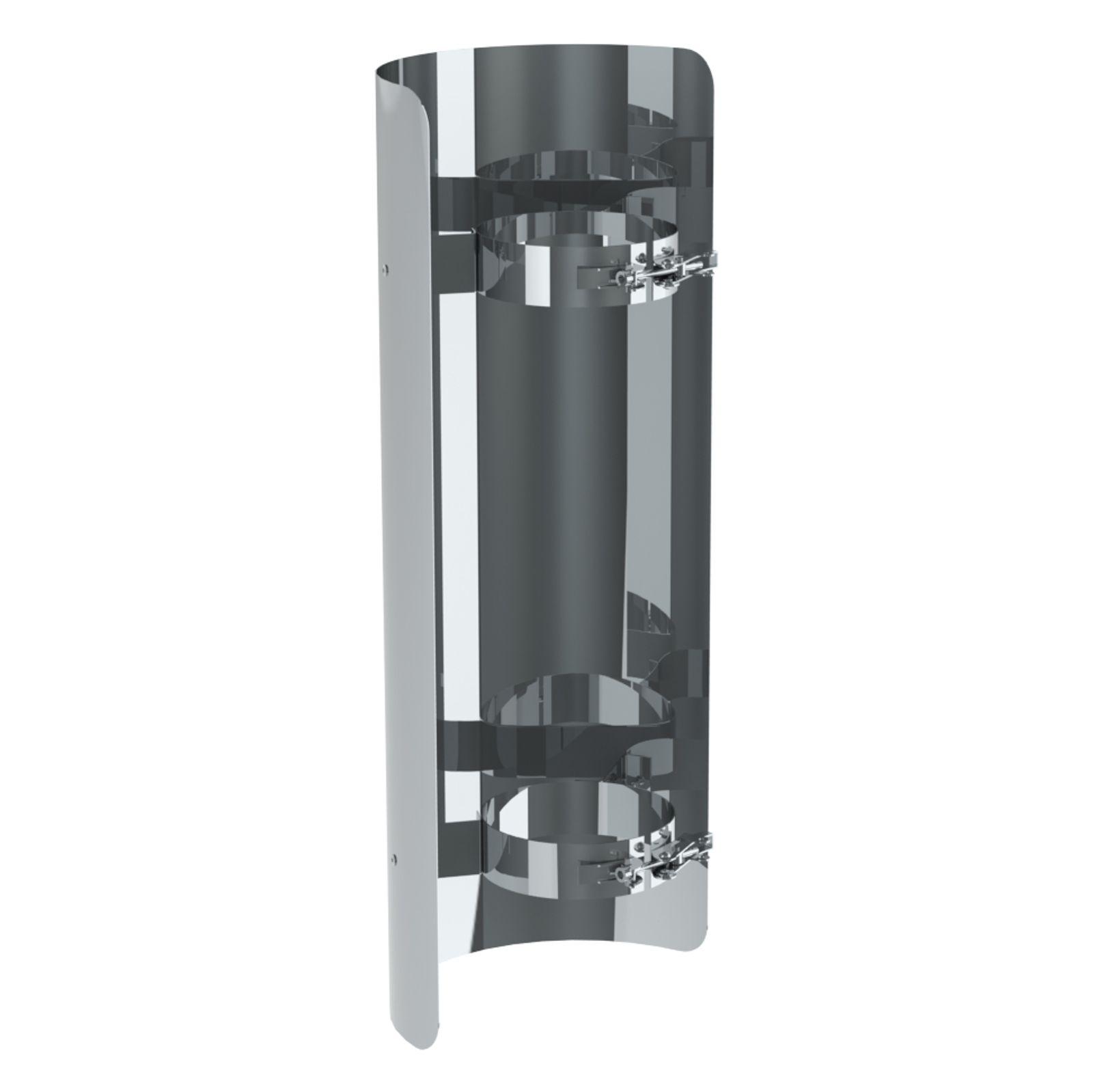 Jeremias PELLET-LINE Strahlungsschutz Längenelement l=500 mm Edelstahl unlackiert Ø 100 mm