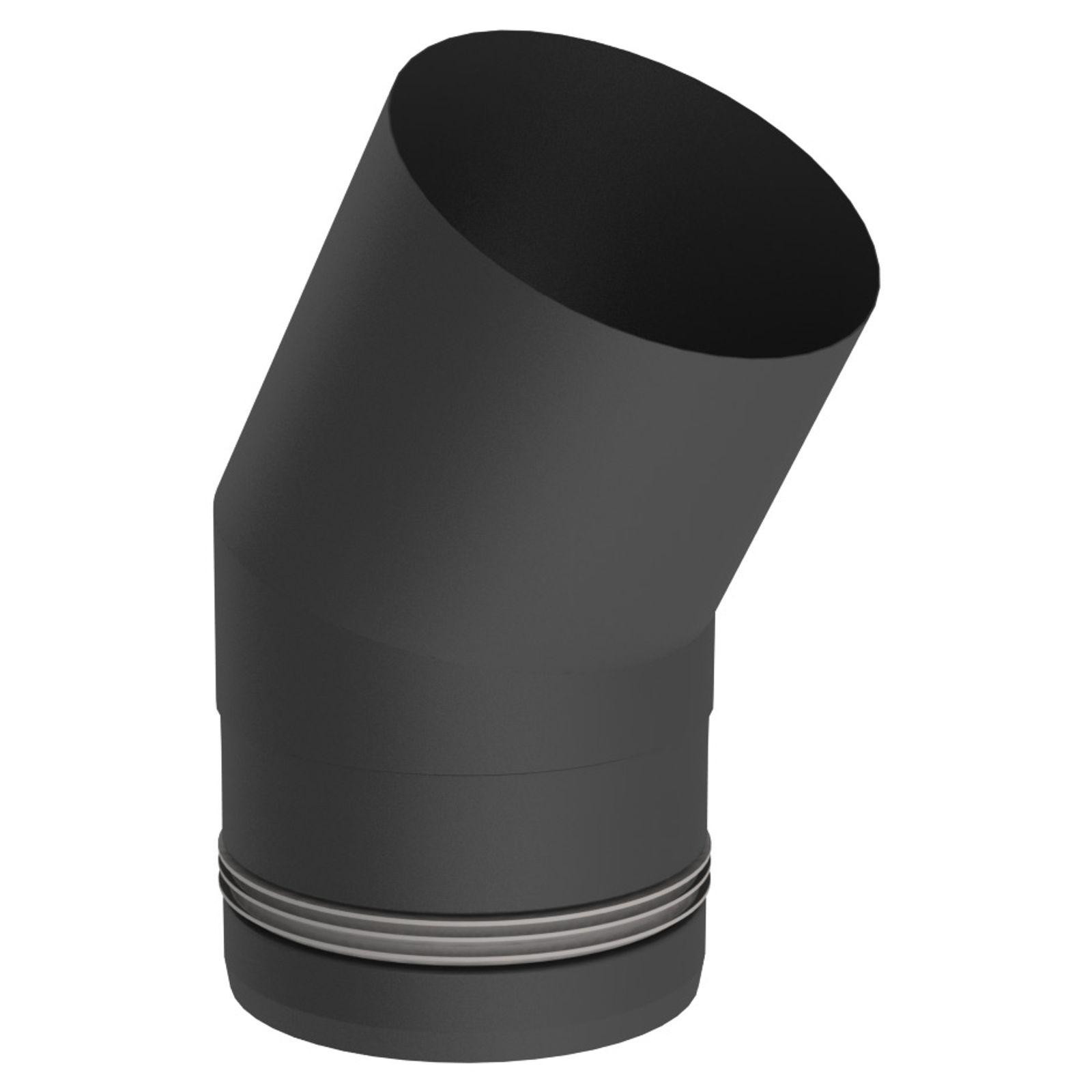 Jeremias PELLET-LINE Winkel 30° Edelstahl schwarz Ø 100 mm