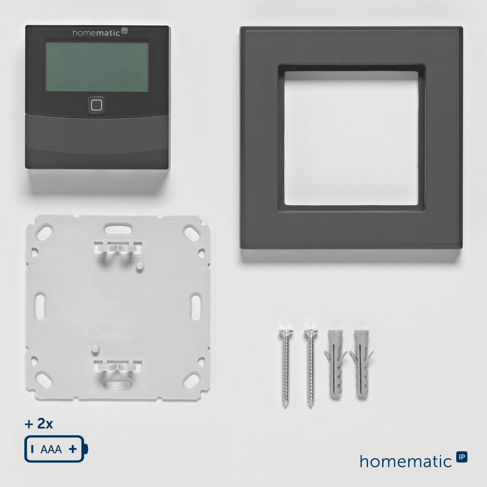 Homematic IP Smart Home Temperatur- und Luftfeuchtigkeitssensor mit Display innen HmIP-STHD-A anthrazit – Bild 9 von 11