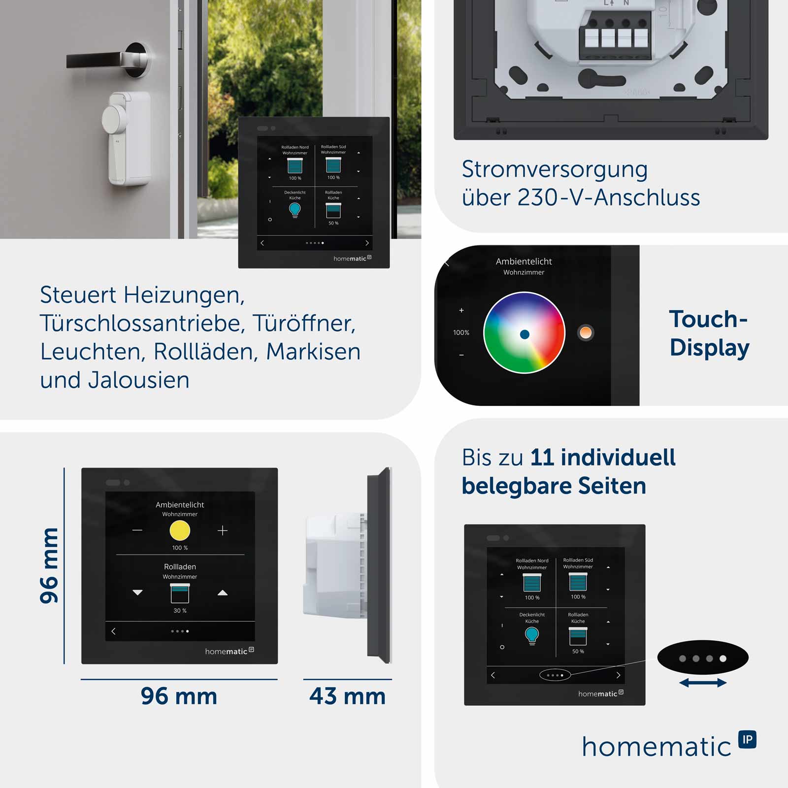 Homematic IP Glasdisplay – plus HmIP-WGD-PL