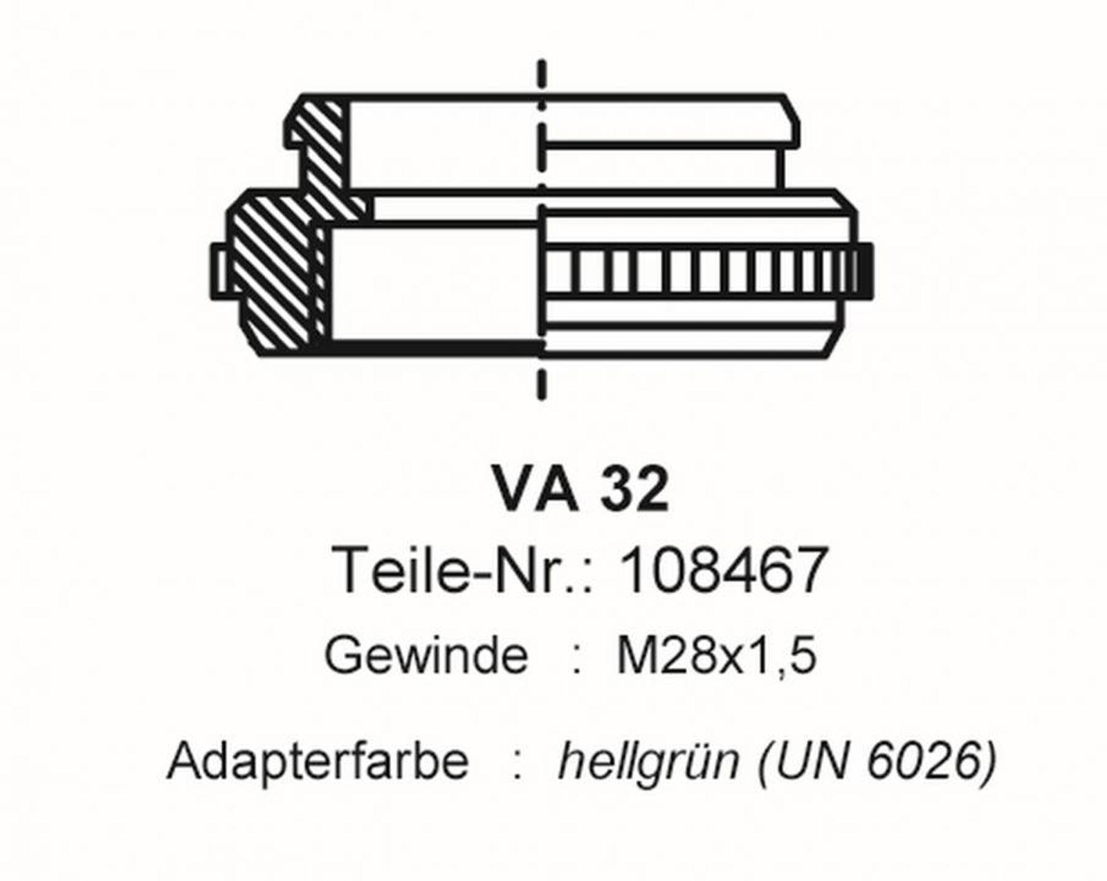Ventilanpassung VA 32 für Stellantrieb Fußbodenheizung – Bild 2 von 2