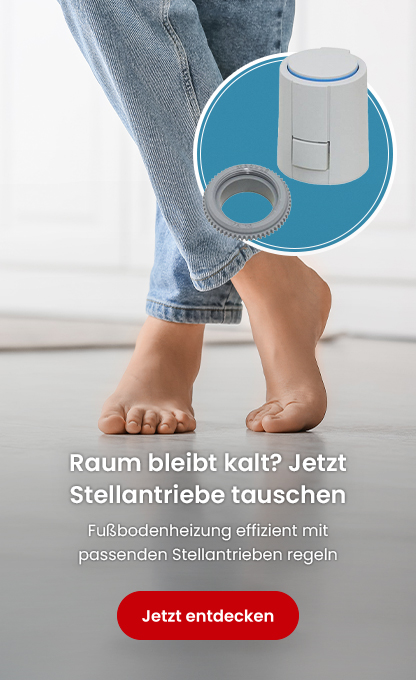 Stellantriebe für die Fußbodenheizung