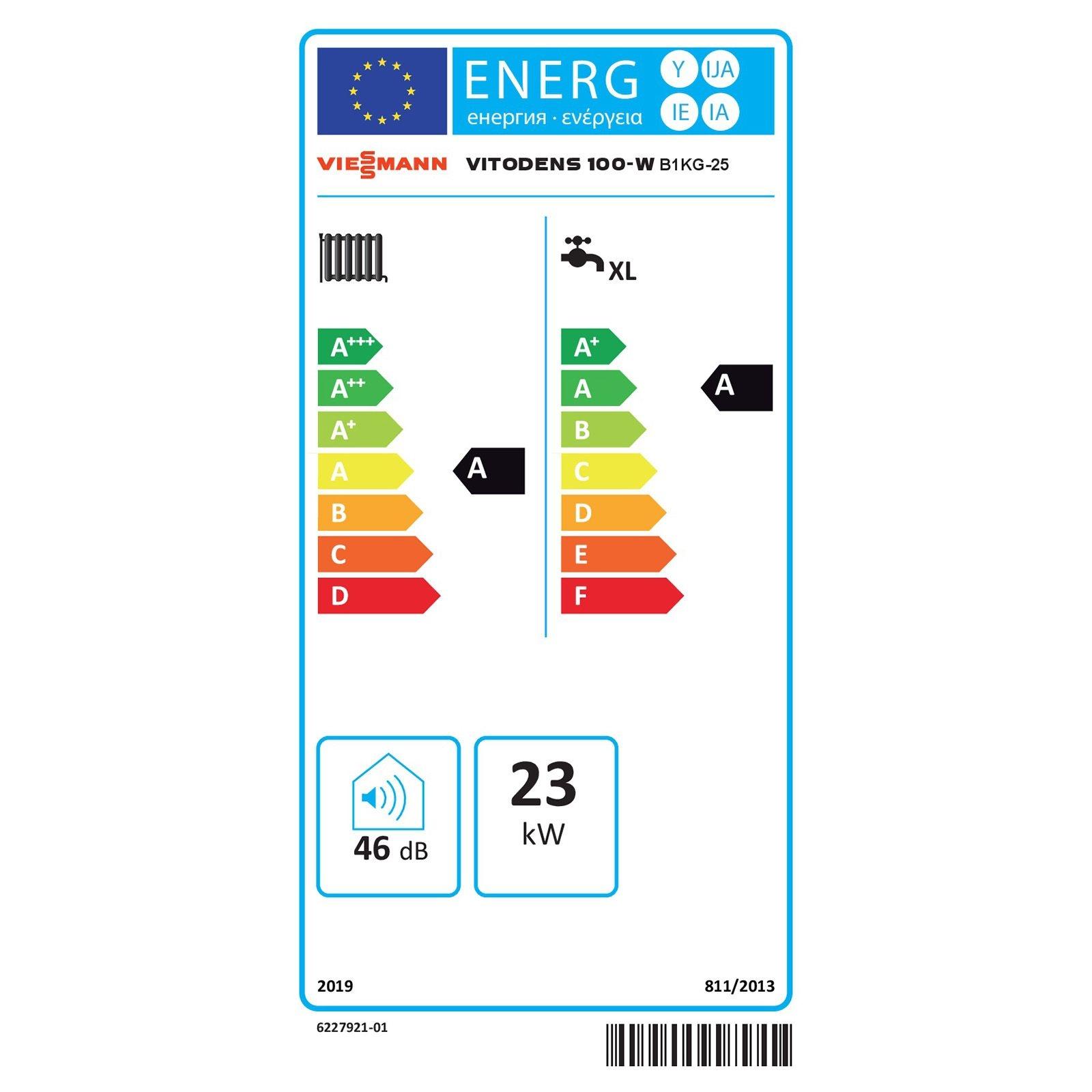 Viessmann Gas-Brennwert-Kombigerät Vitodens 100-W 25 kW Wandgerät Typ B1KG