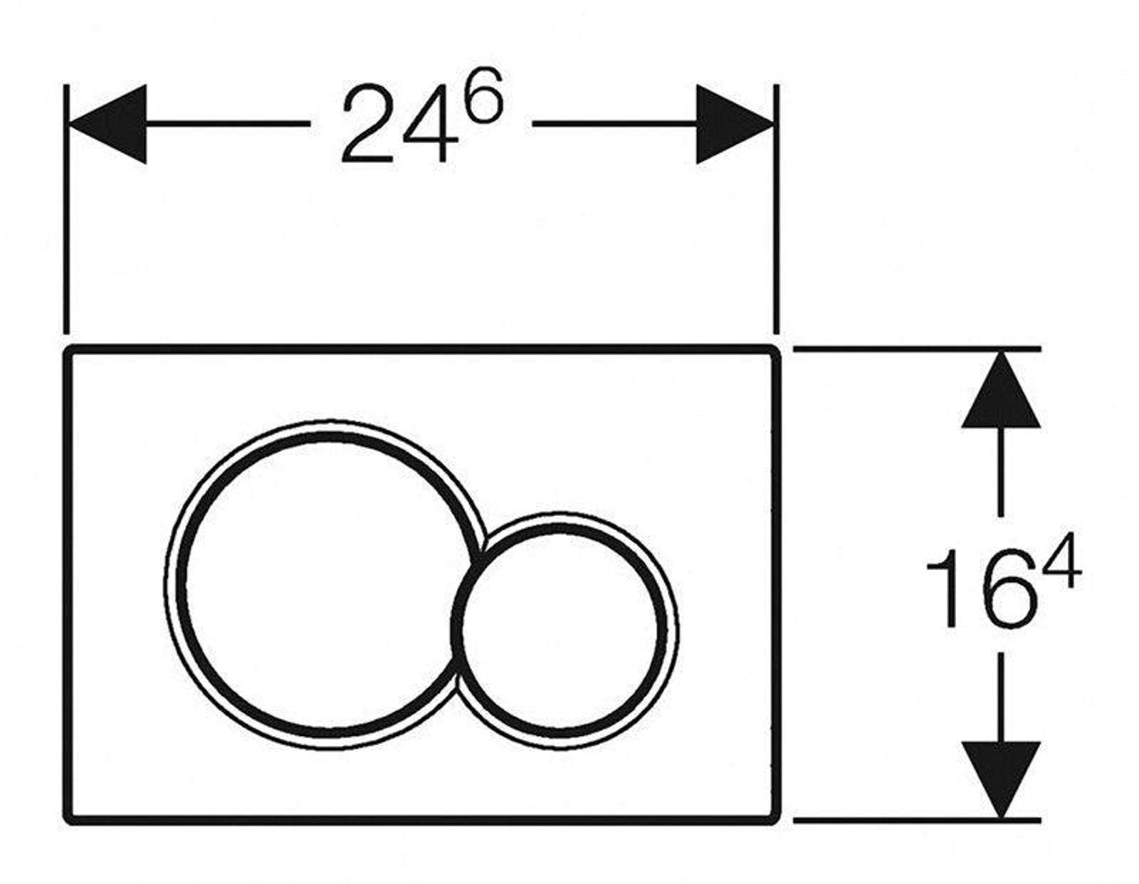 GEBERIT Betätigungsplatte SIGMA01 für 2-Mengen-Spülung, weiss – Bild 2 von 2