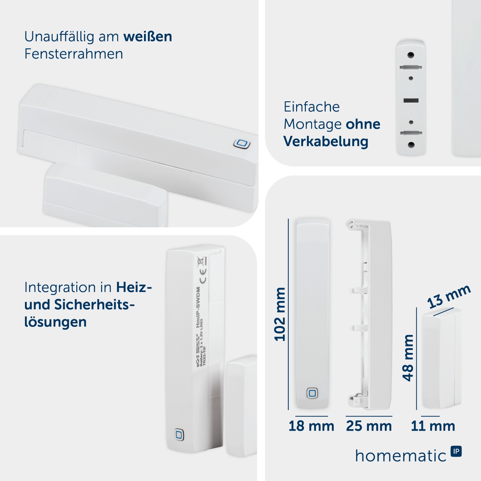 Homematic IP Smart Home Fenster- und Türkontakt mit Magnet HMIP-SWDM-2 – Bild 13 von 14