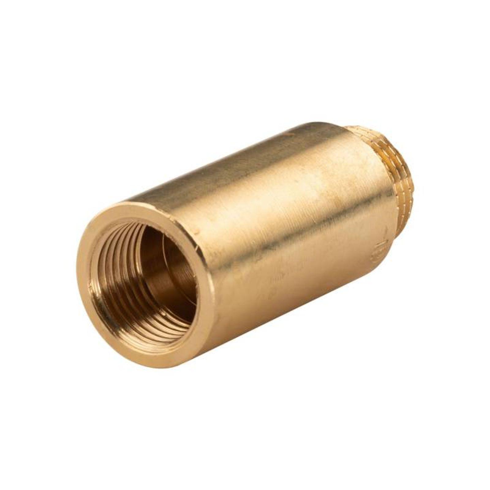Messing Gewinde-Fitting Hahnverlängerung IG/AG 1/2" (DN 15) Länge 50 mm - schwere Ausführung