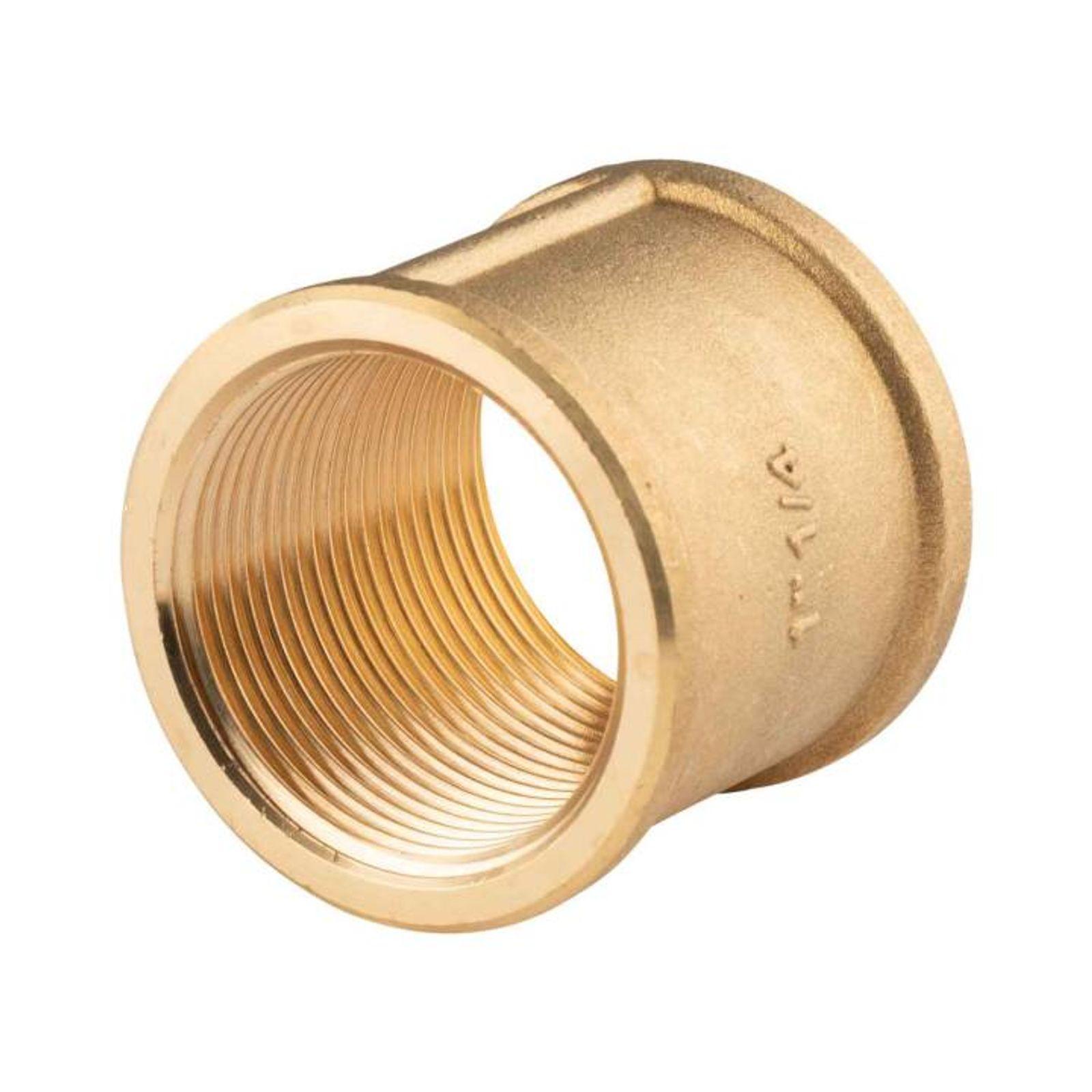 Messing Gewinde-Fitting Muffe 1 1/4"IG - 1 1/4"IG (DN 32) - schwere Ausführung – Bild 2 von 2