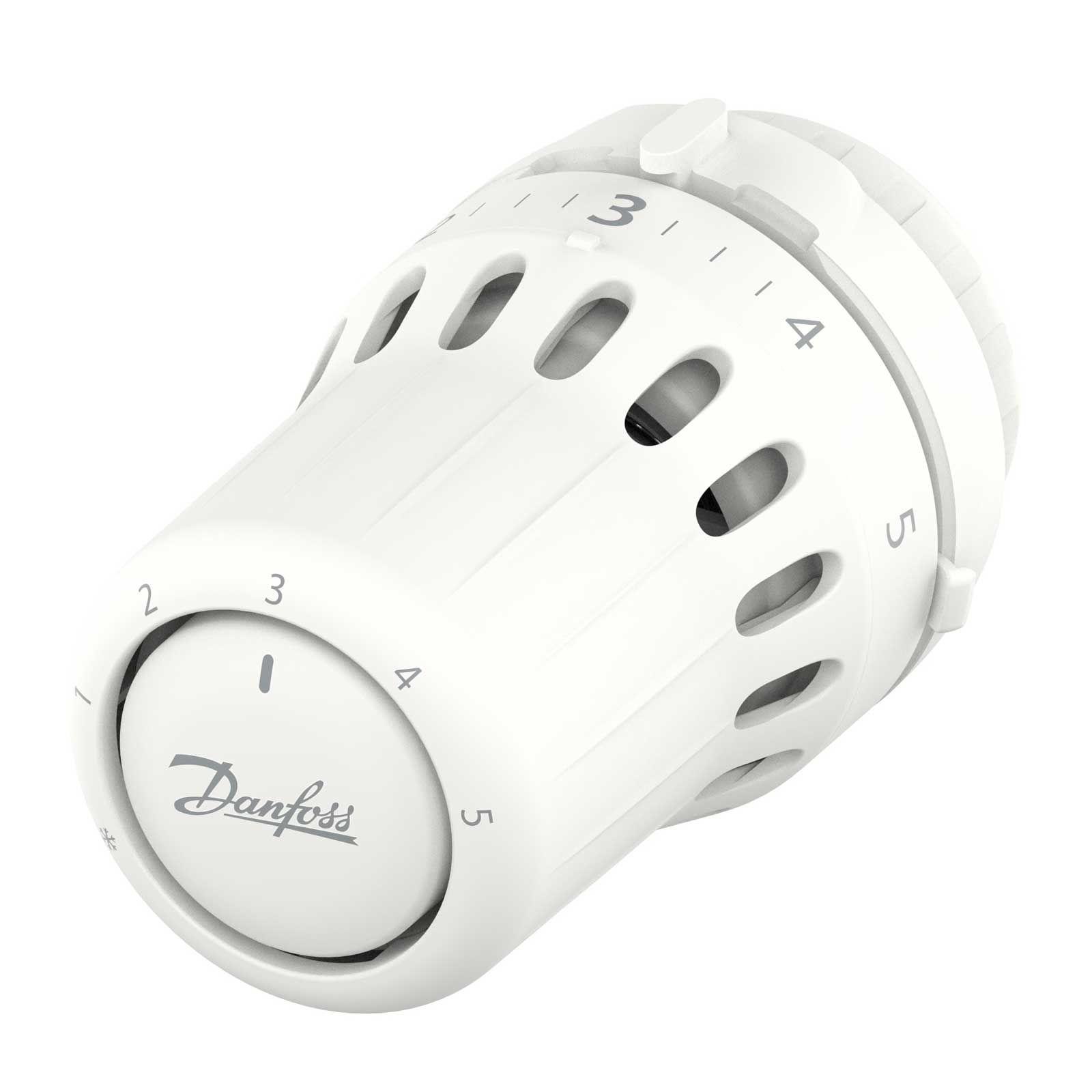 Danfoss Thermostatkopf React RA Click flüssigkeitgefüllt, eingebauter Fühler, Frostschutz, weiß