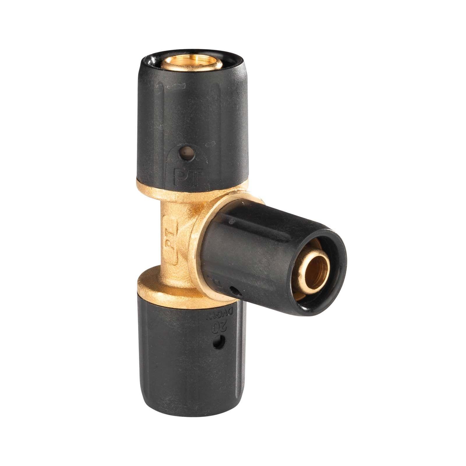 Selfio-Steck Aluverbund Steckfitting T-Stück reduziert 20 x 2 - 16 x 2 - 20 x 2 mm DVGW – Bild 2 von 2