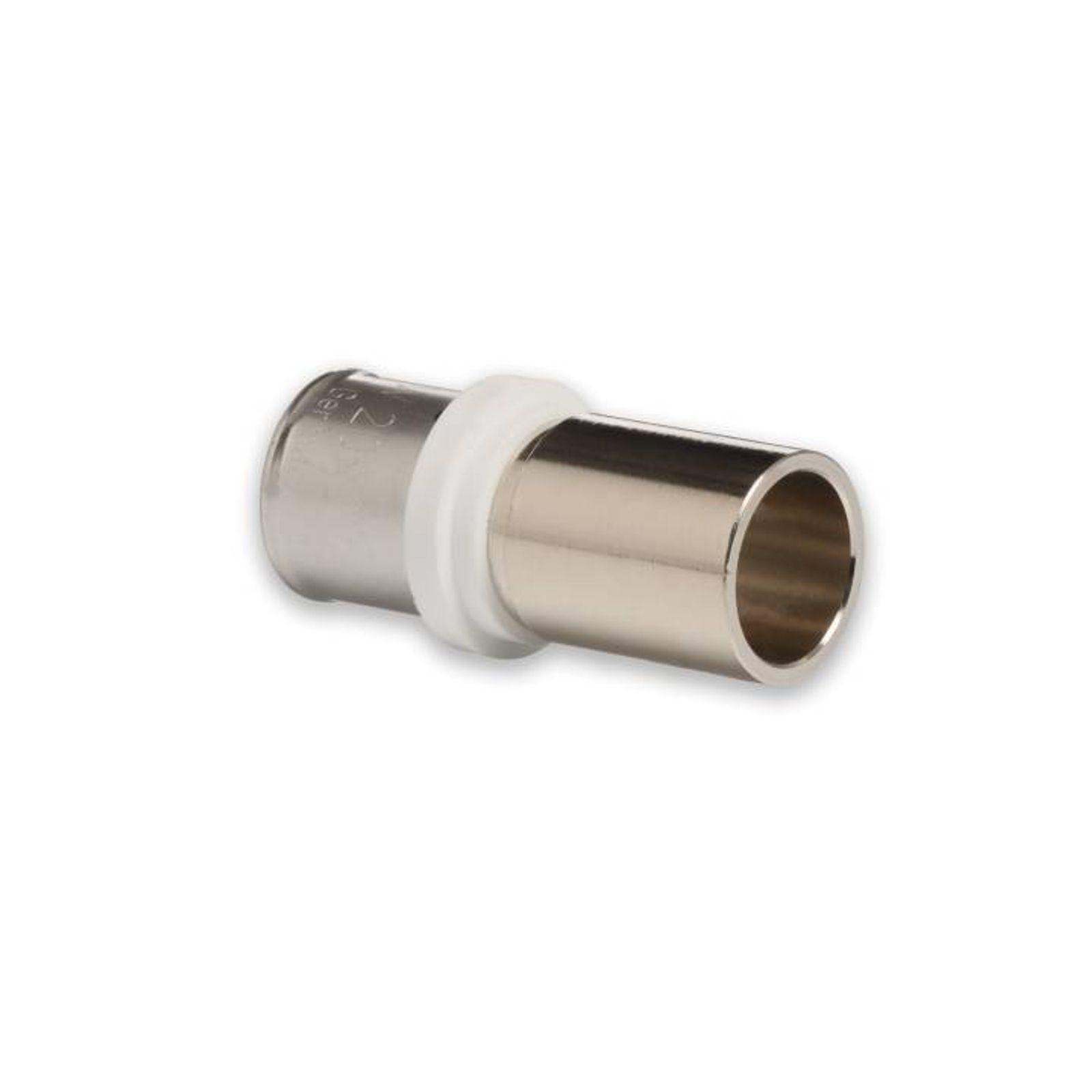 Selfio-Press Aluverbund Pressfitting Übergang Kupferrohr 20 x 2 mm - 22 mm (Pressanschluss) vernickelt TH + U Kontur