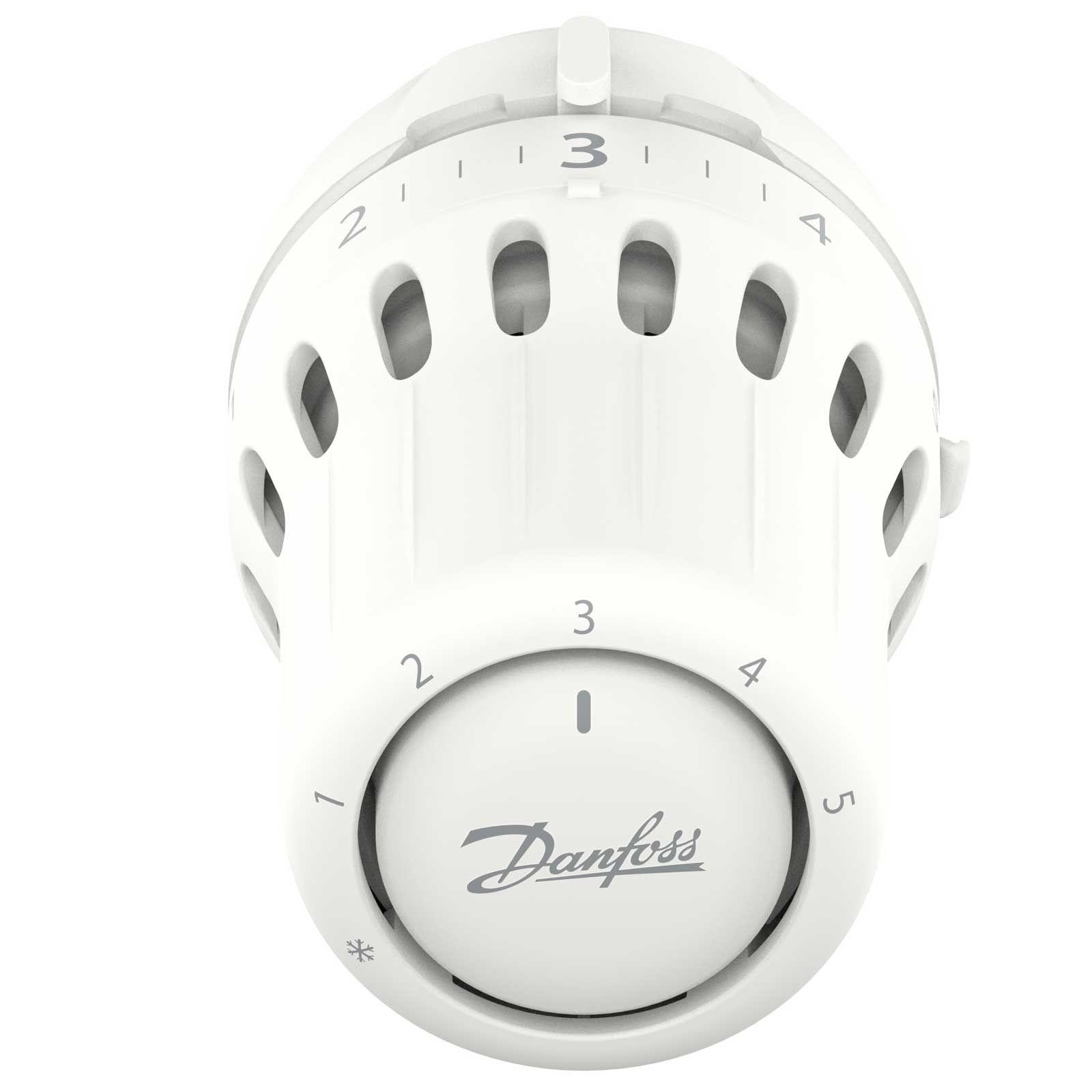 Danfoss Thermostatkopf React M30x1,5 flüssigkeitgefüllt, eingebauter Fühler, Frostschutz, weiß