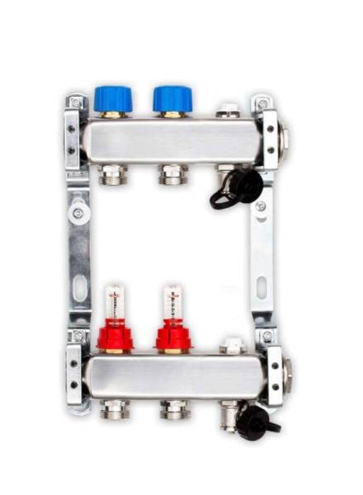 10 m² Set Noppensystem 35 mm WLG 040 16x2 Alu-Verbundrohr Raster 15 cm 2 Heizkreise Regler 230 V + Zubehör – Bild 5 von 14