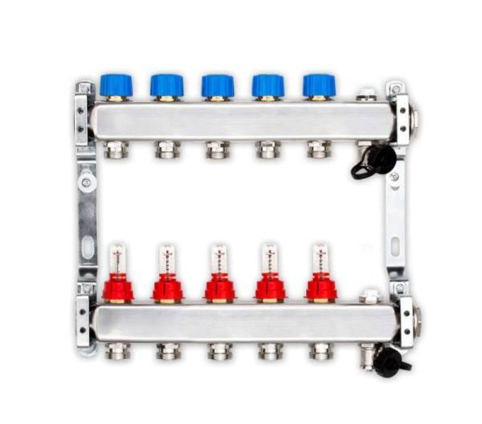 70 m² Set Noppensystem 30 mm WLG 040 16x2 Alu-Verbundrohr Raster 15 cm 5 Heizkreise LCD Regler 230 V + Zubehör – Bild 5 von 14