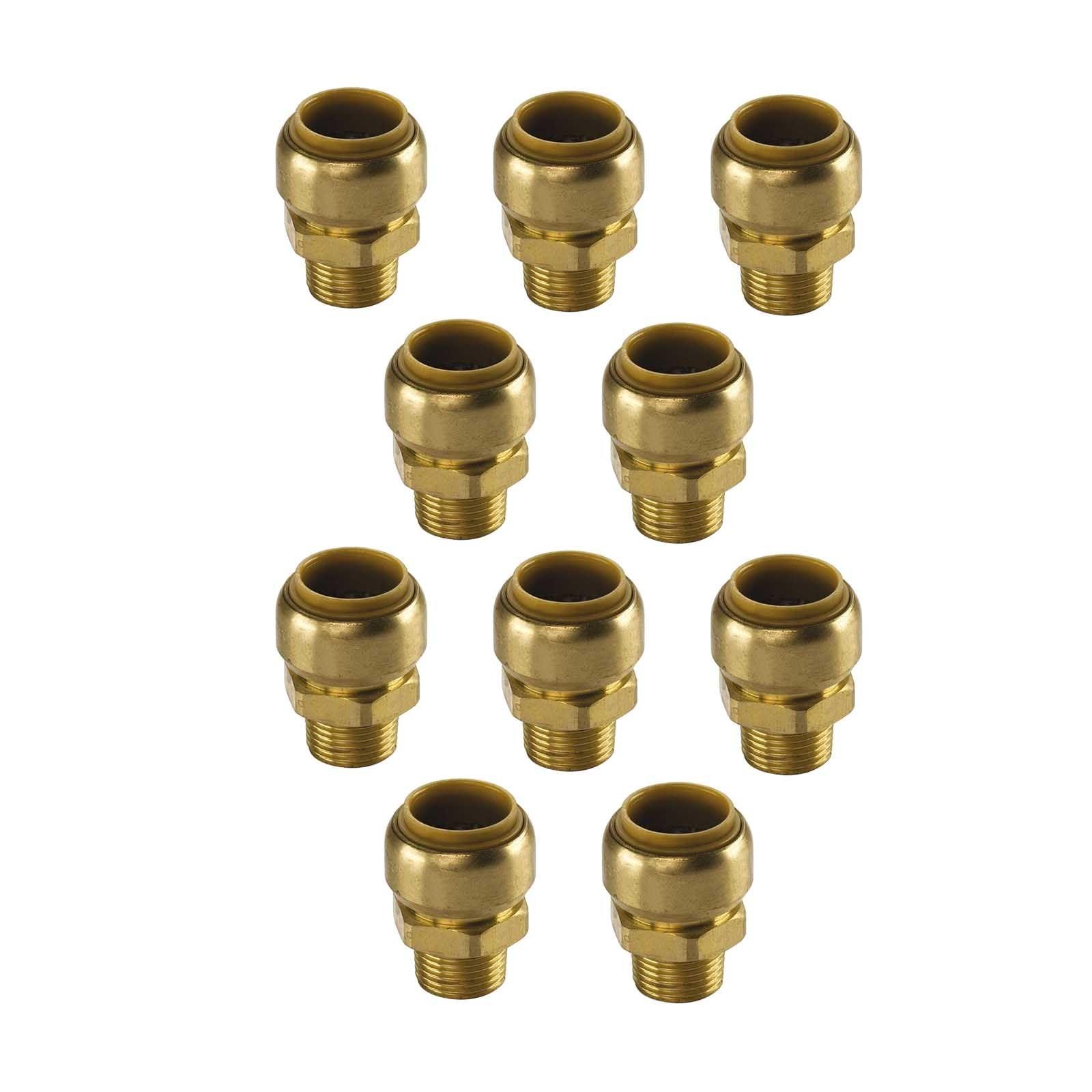 Kupfer Steckfitting Tectite Übergangsverschraubung Außengewinde 15 mm - 1/2 Zoll DVGW 10 Stück – Bild 2 von 2