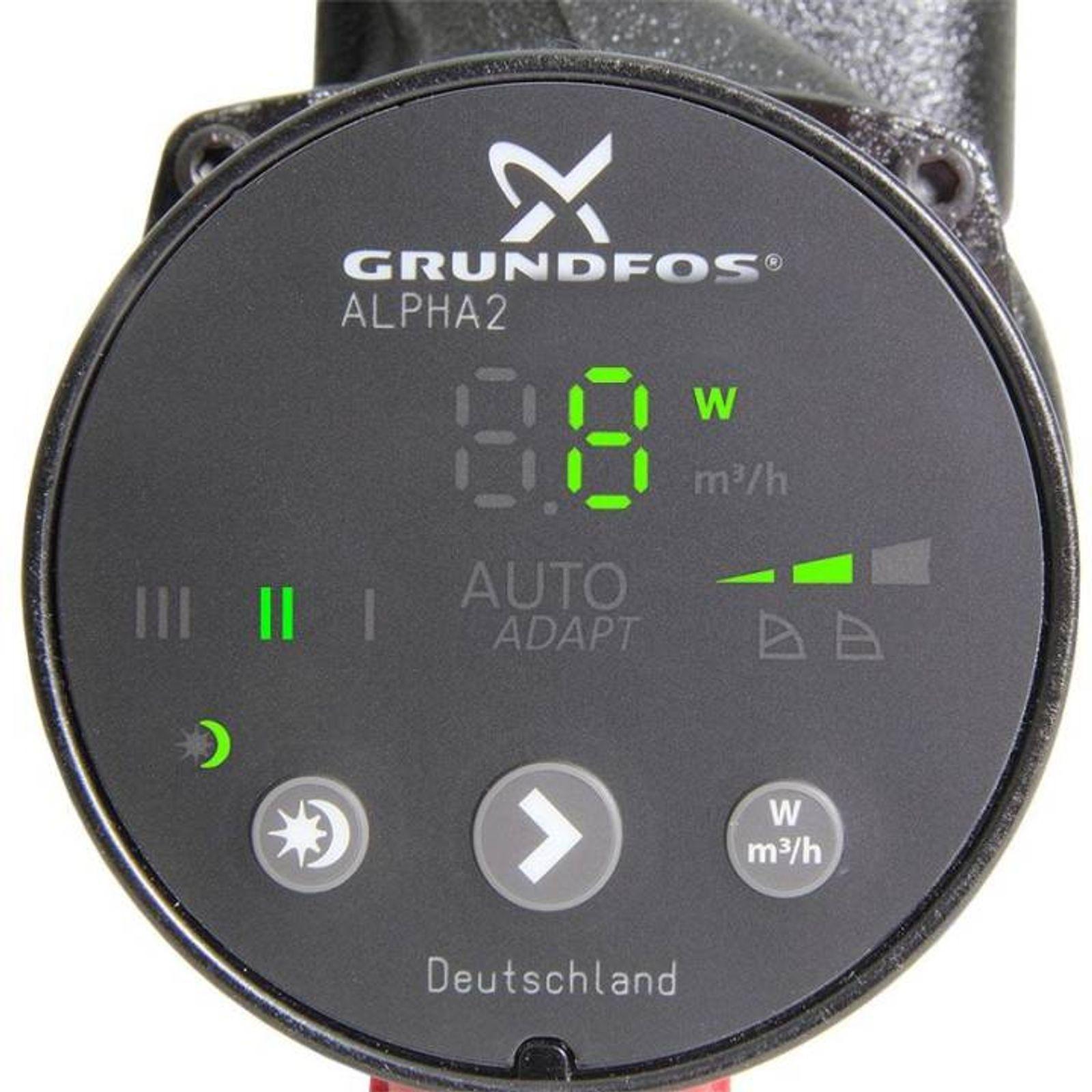 Grundfos Alpha2 Hocheffizienz-Umwälzpumpe 32-80 180 mm – Bild 3 von 4