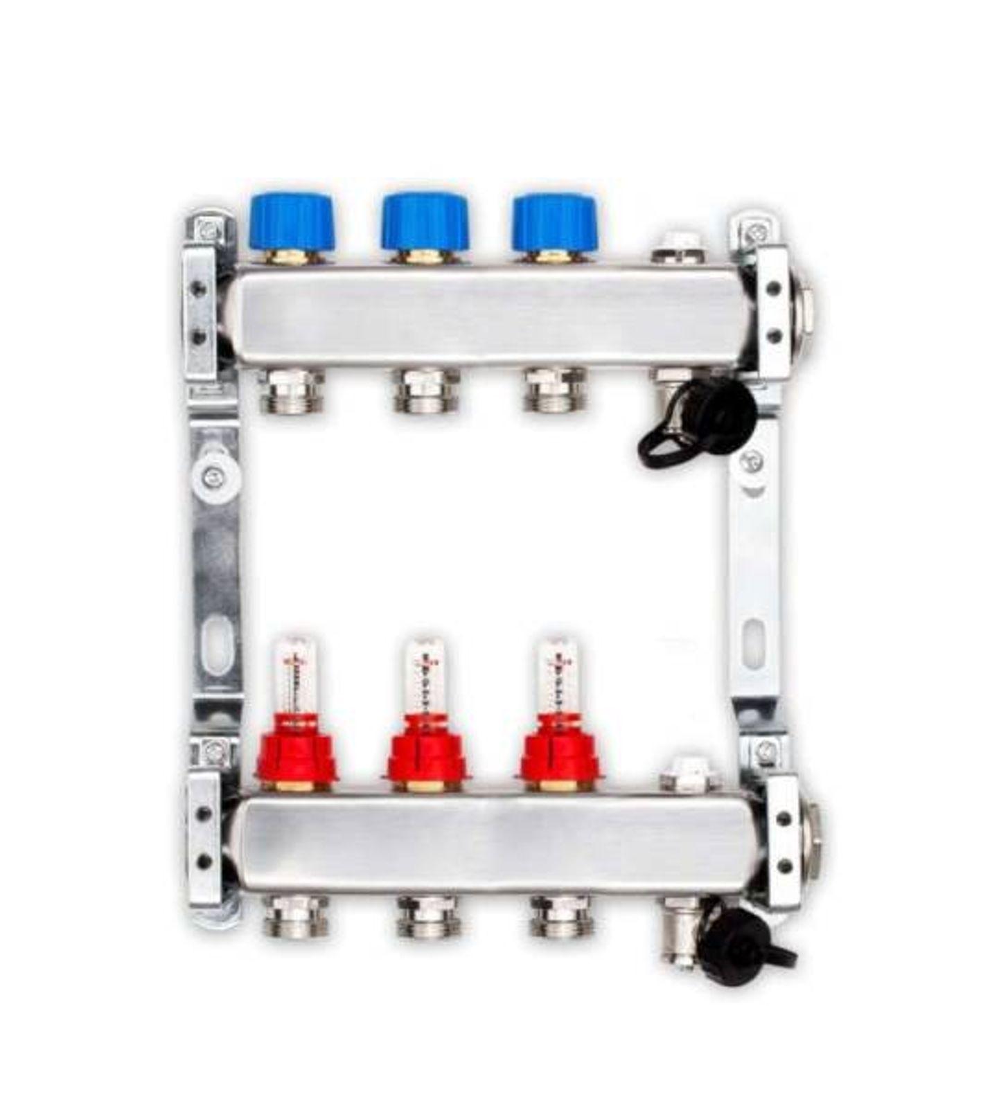 30 m² Set Noppensystem 11 mm WLG 040 16x2 PE-RT Rohr Raster 10 cm 3 Heizkreise Regler 230 V + Zubehör – Bild 5 von 14