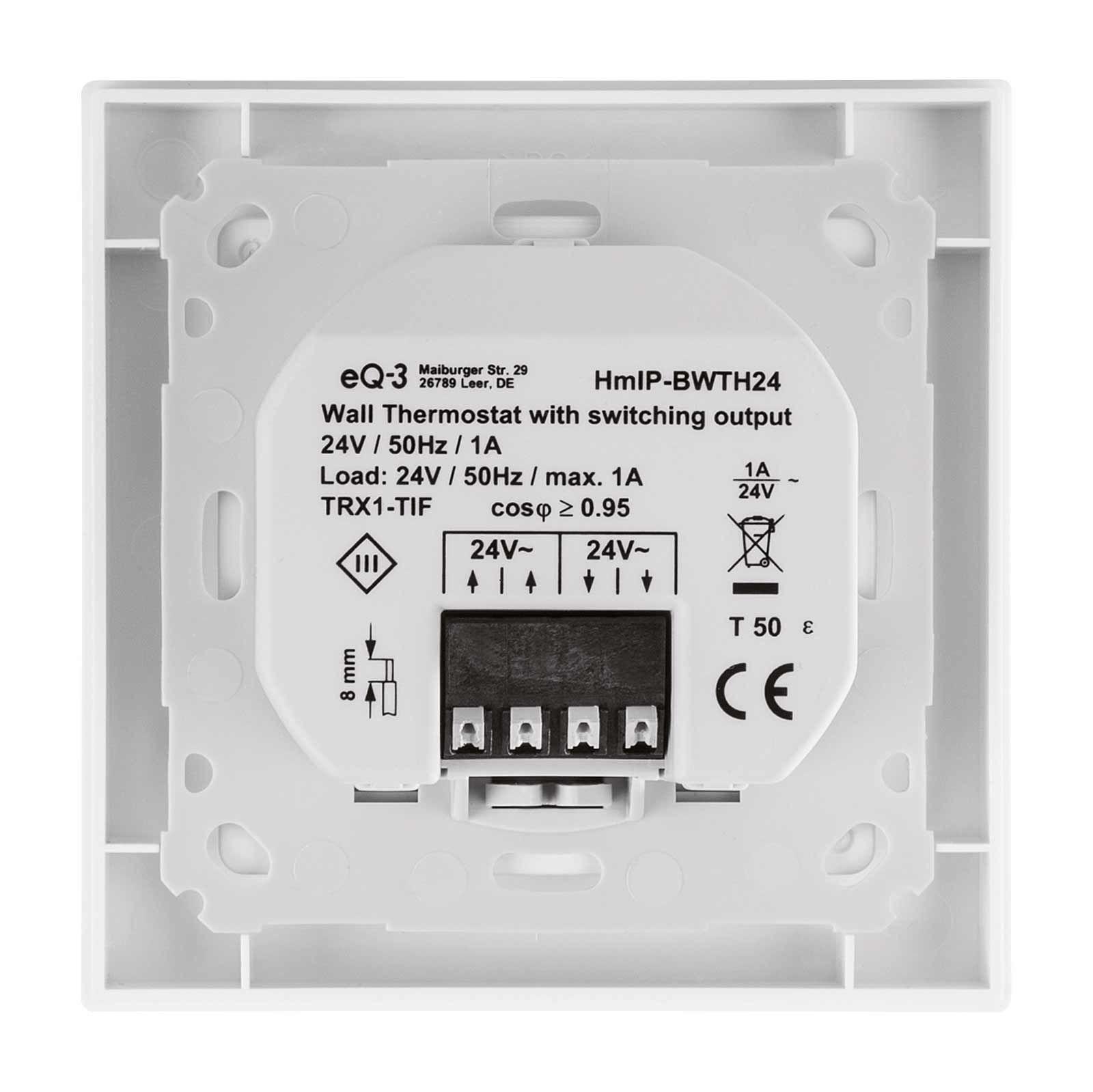 Homematic IP Smart Home Wandthermostat mit Schaltausgang HmIP-BWTH24 - für Markenschalter, 24 V