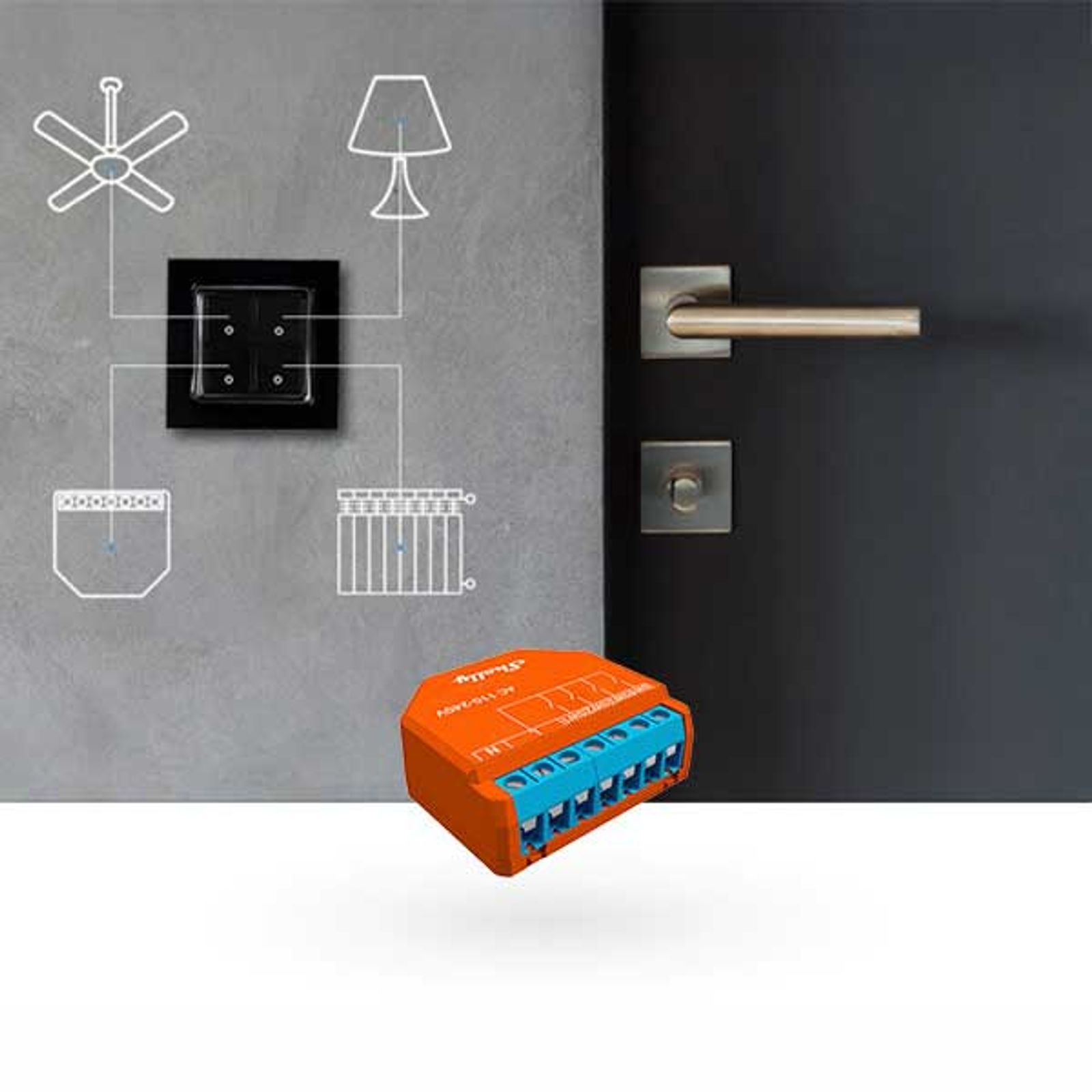 Shelly i4 Gen3 Unterputz Szenenaktivierer + Shelly Wall Switch 4 / Wandtaster 4-fach – Bild 6 von 9