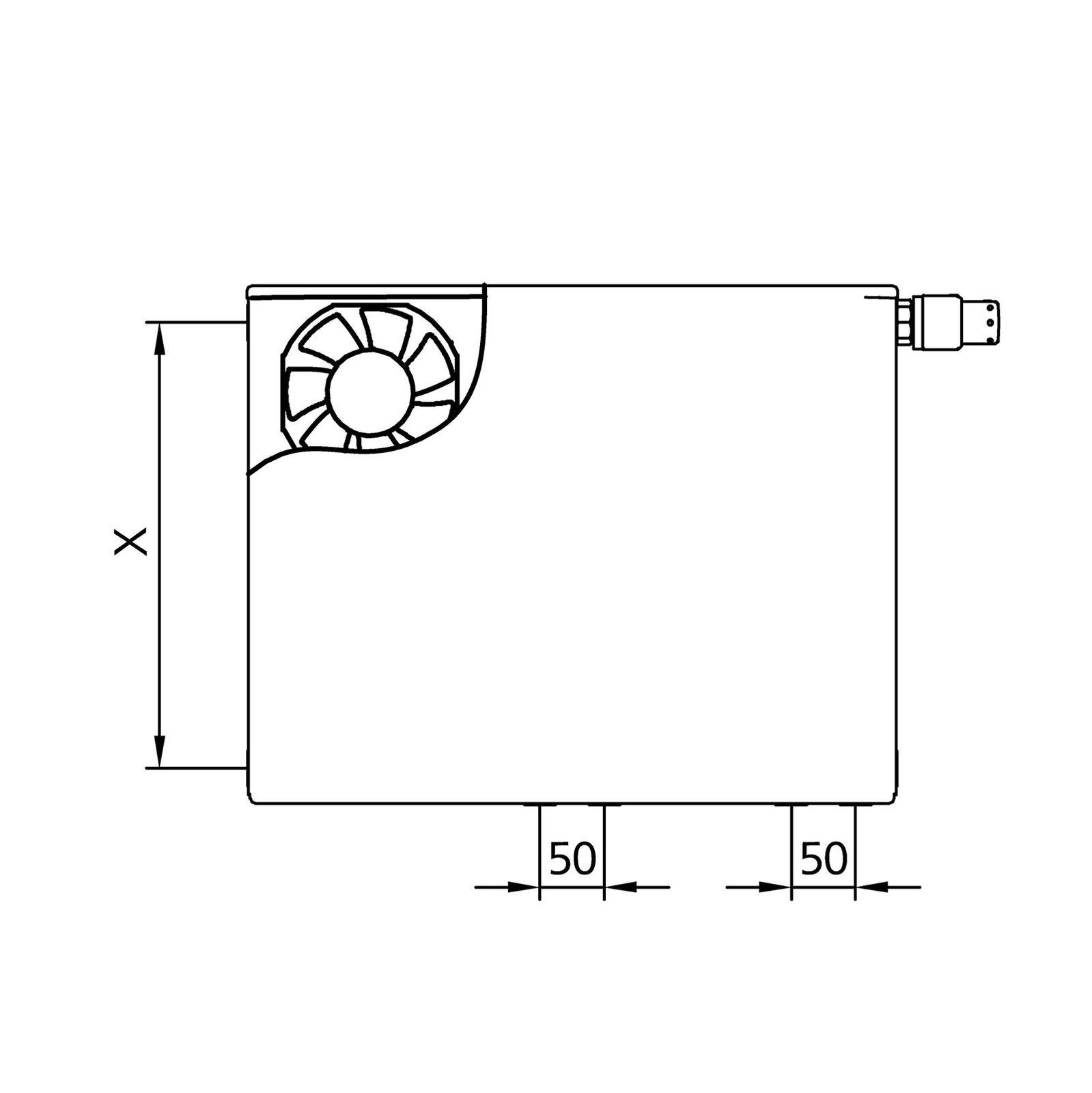Kermi x-flair Plan-Vplus Wärmepumpen-Heizkörper Typ 22 605x2005x102 mm links 1330 Watt – Bild 2 von 3