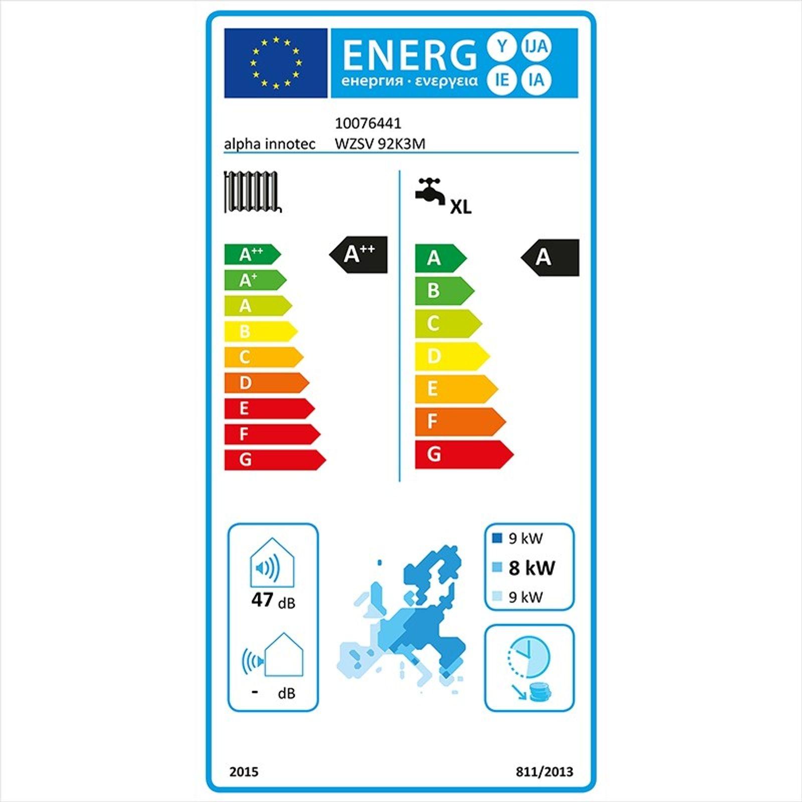 alpha innotec Sole-Wasser Wärmezentrale alterra V-line WZSV 92K3M 8,7 kW mit integrierter passiver Kühlung – Bild 2 von 2