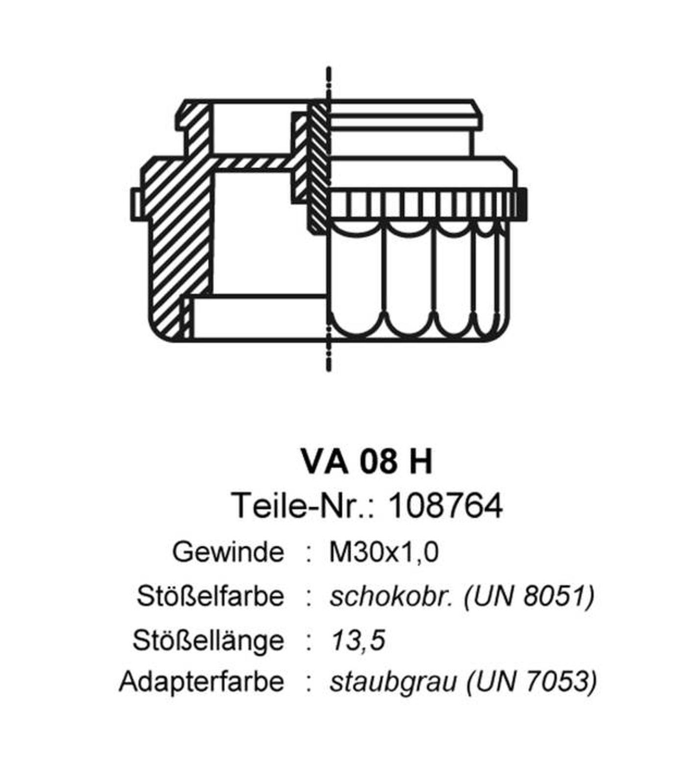 Ventilanpassung VA 08H für Stellantrieb Fußbodenheizung – Bild 2 von 2