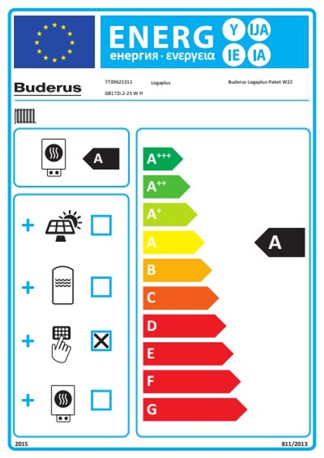 Buderus Gas-Brennwert Logaplus-Paket W22 GB172i.2 25 kW H-Gas Speicher S120 Bedieneinheit BC400 – Bild 2 von 2